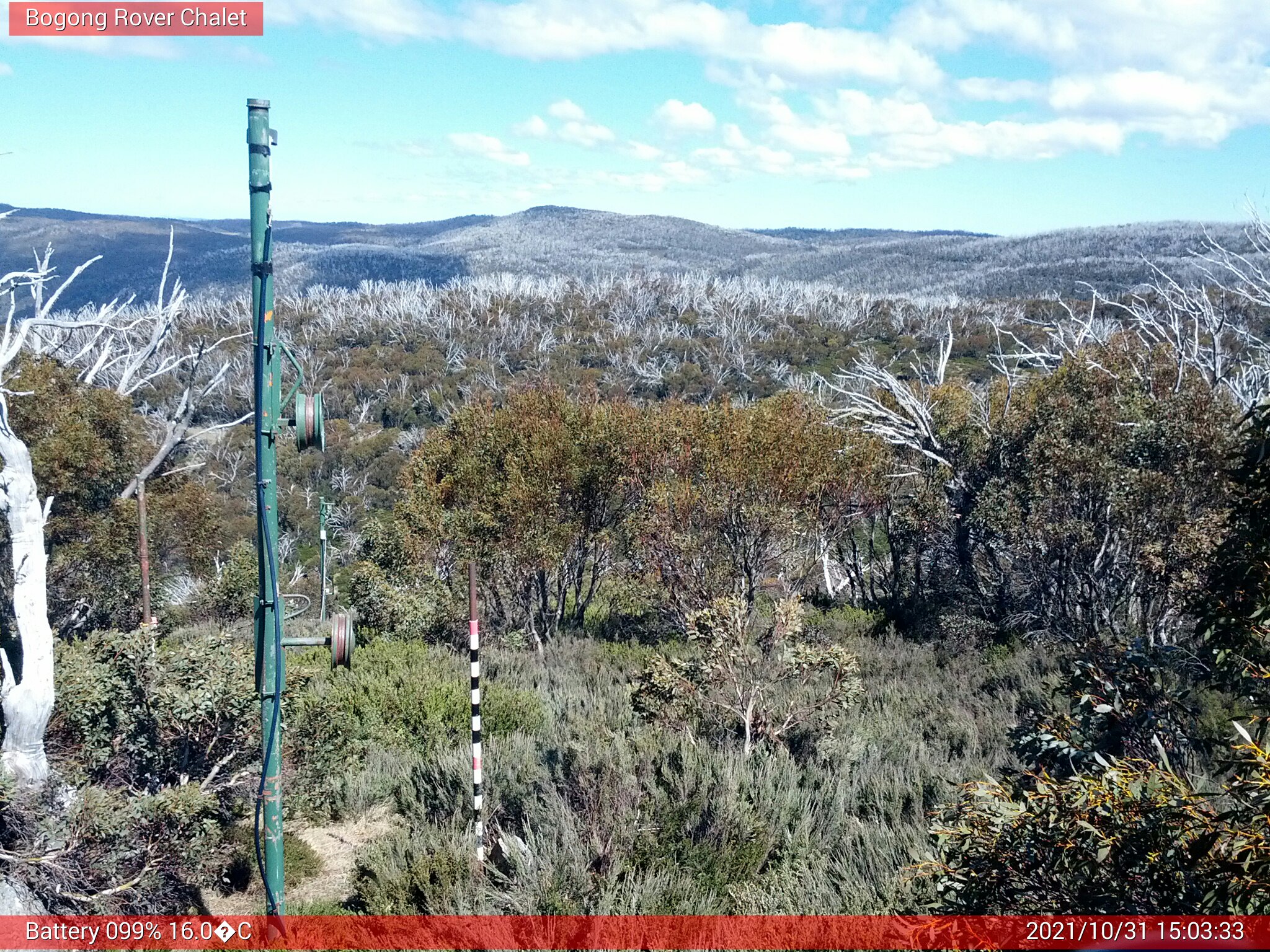 Bogong Web Cam 3:03pm Sunday 31st of October 2021