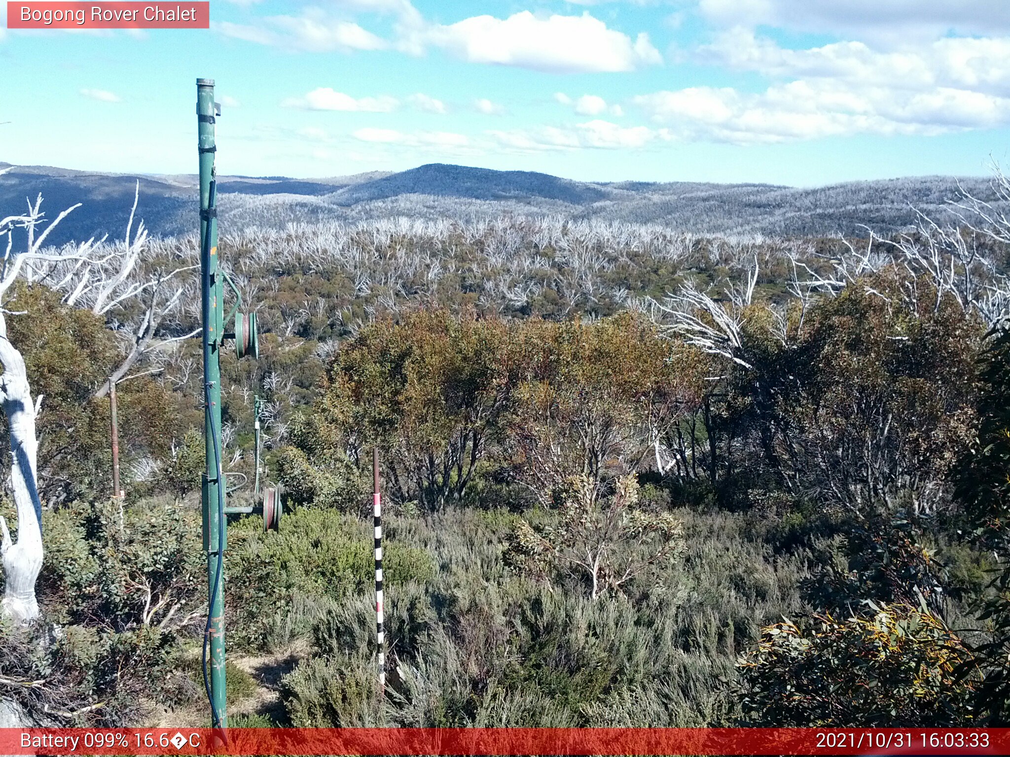 Bogong Web Cam 4:03pm Sunday 31st of October 2021