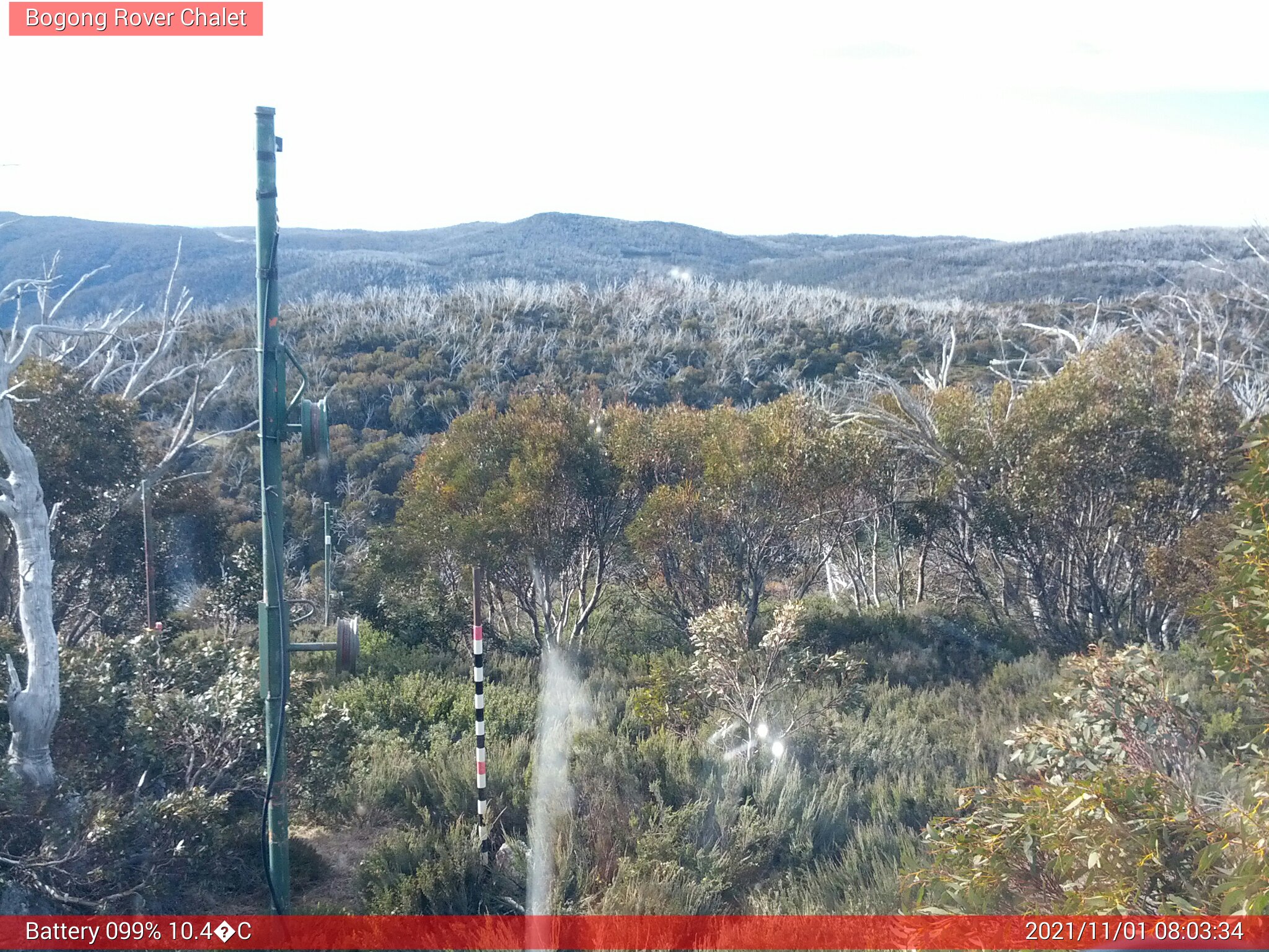 Bogong Web Cam 8:03am Monday 1st of November 2021