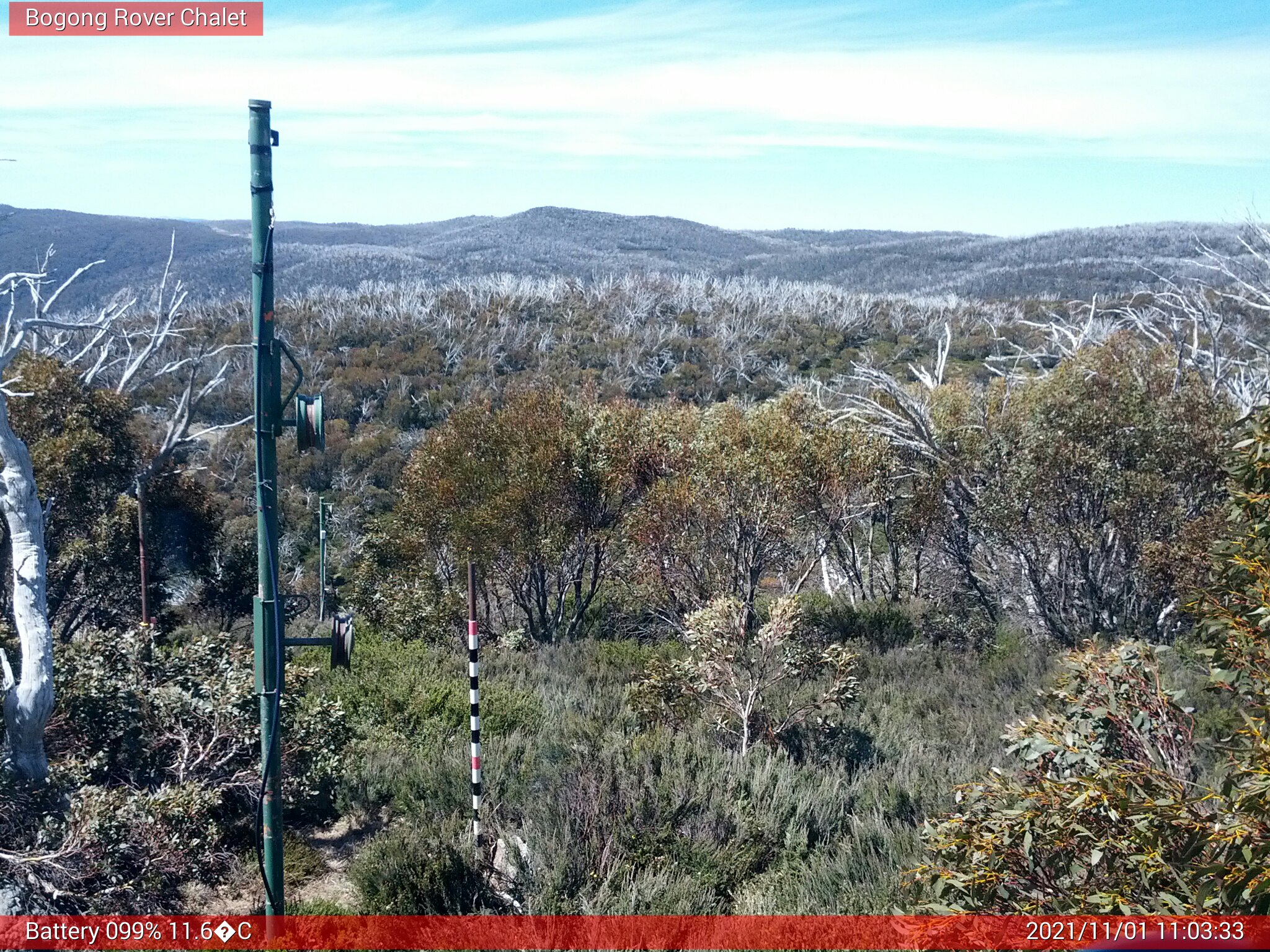 Bogong Web Cam 11:03am Monday 1st of November 2021