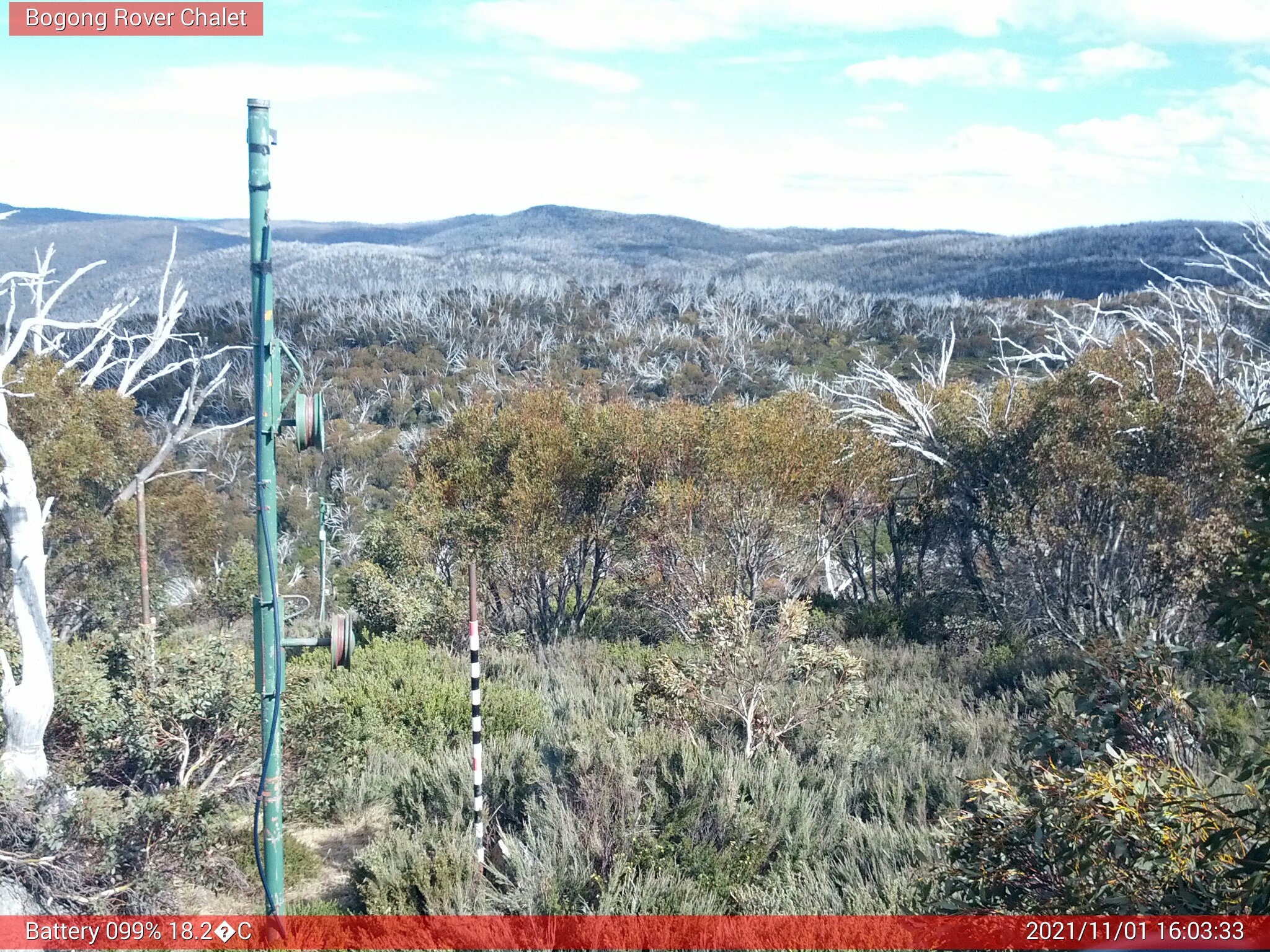 Bogong Web Cam 4:03pm Monday 1st of November 2021