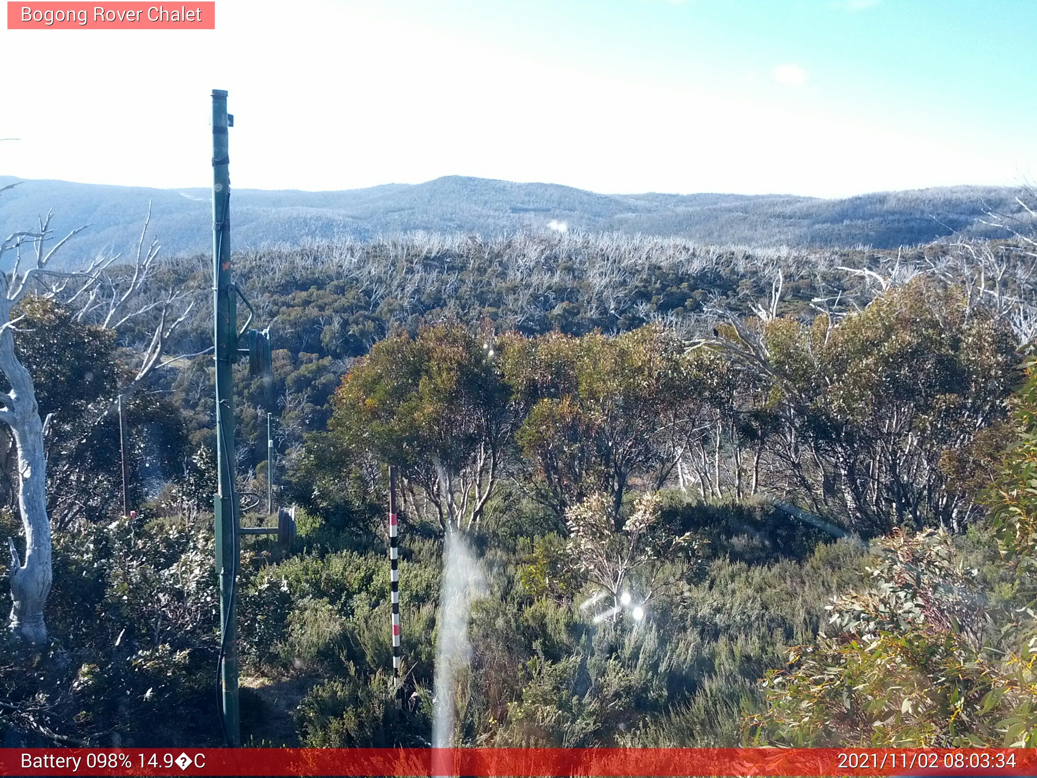 Bogong Web Cam 8:03am Tuesday 2nd of November 2021