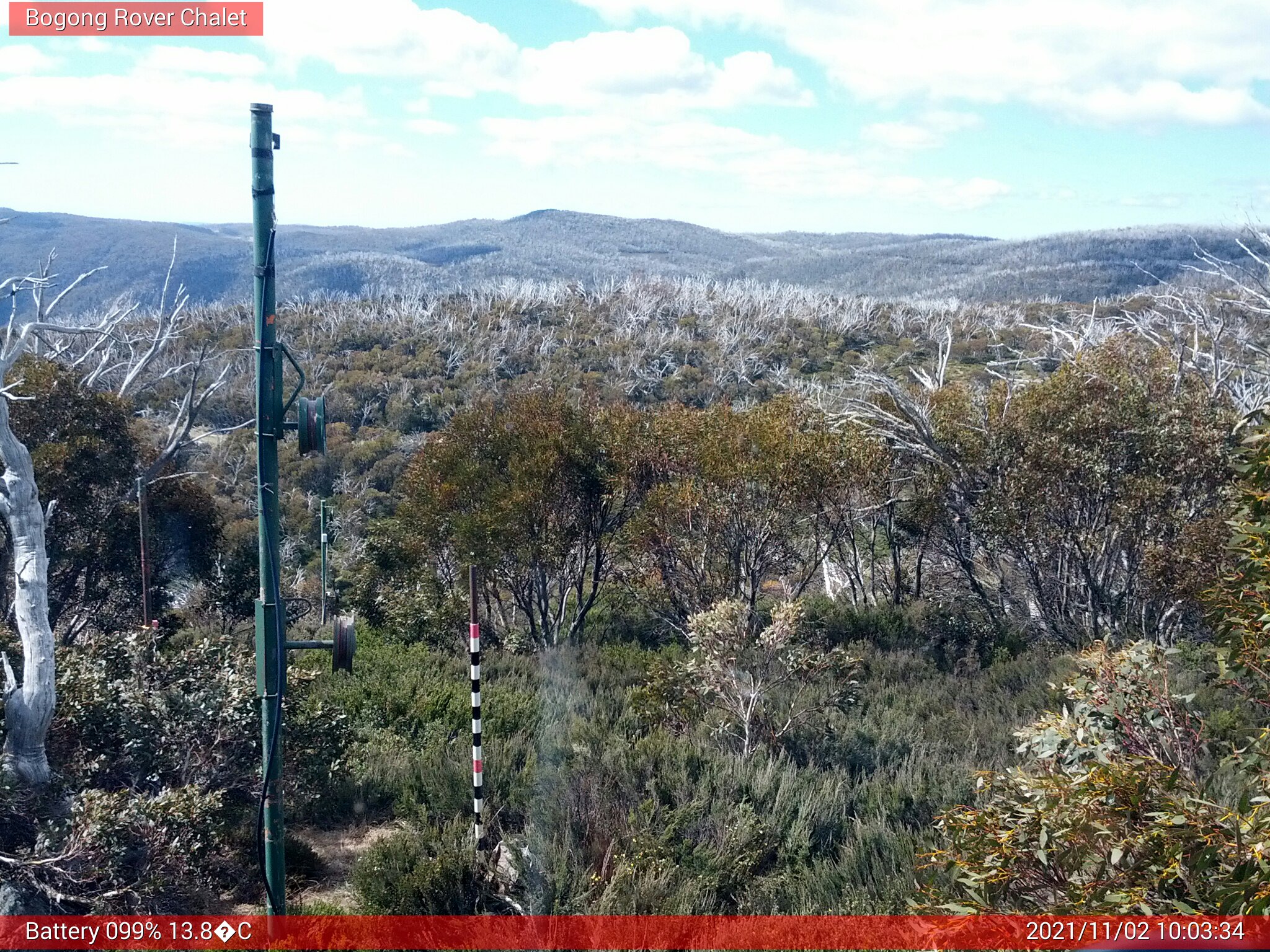 Bogong Web Cam 10:03am Tuesday 2nd of November 2021