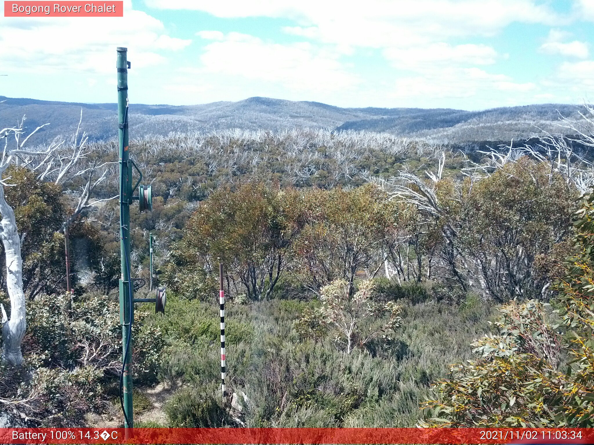 Bogong Web Cam 11:03am Tuesday 2nd of November 2021