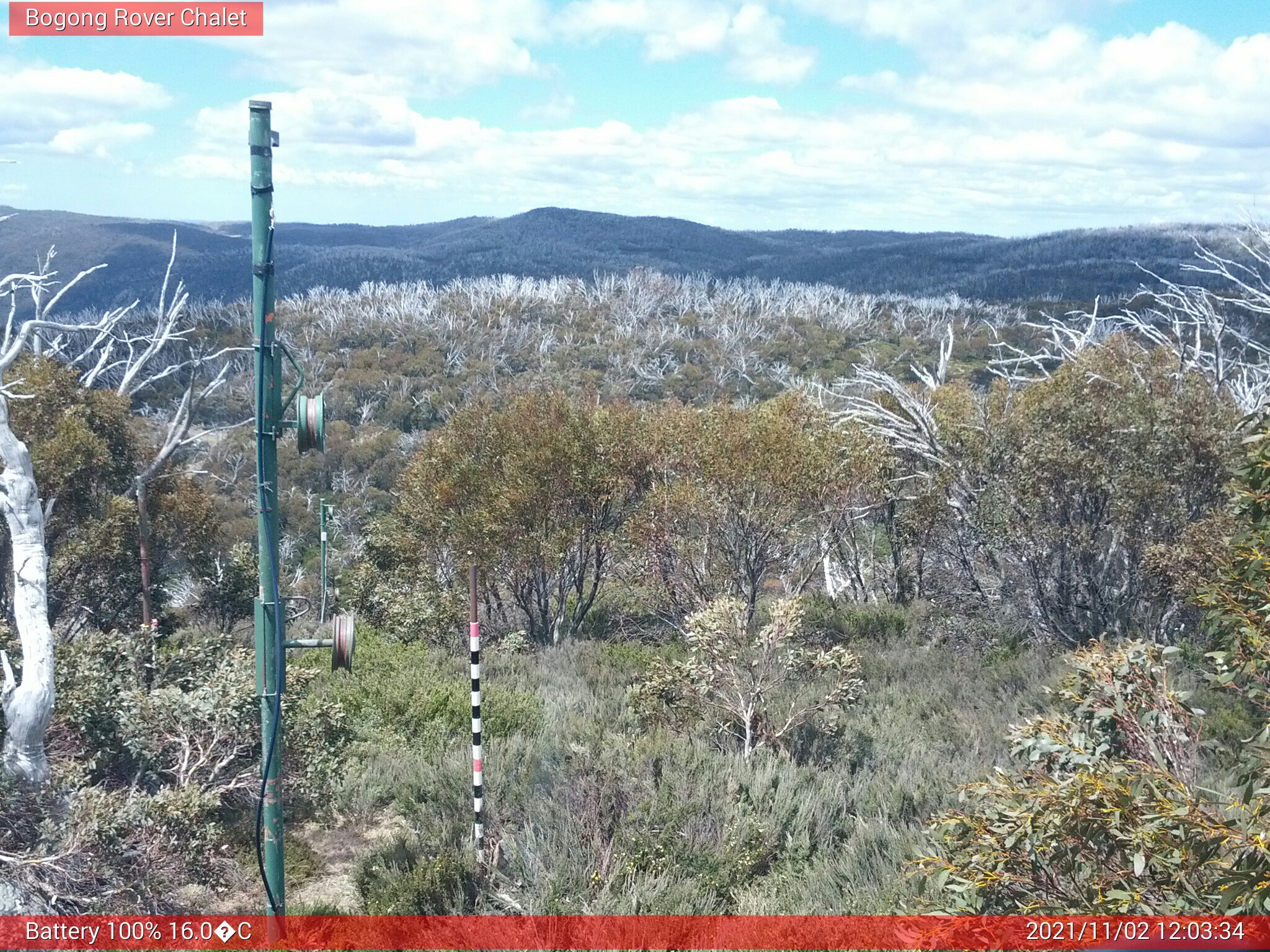 Bogong Web Cam 12:03pm Tuesday 2nd of November 2021