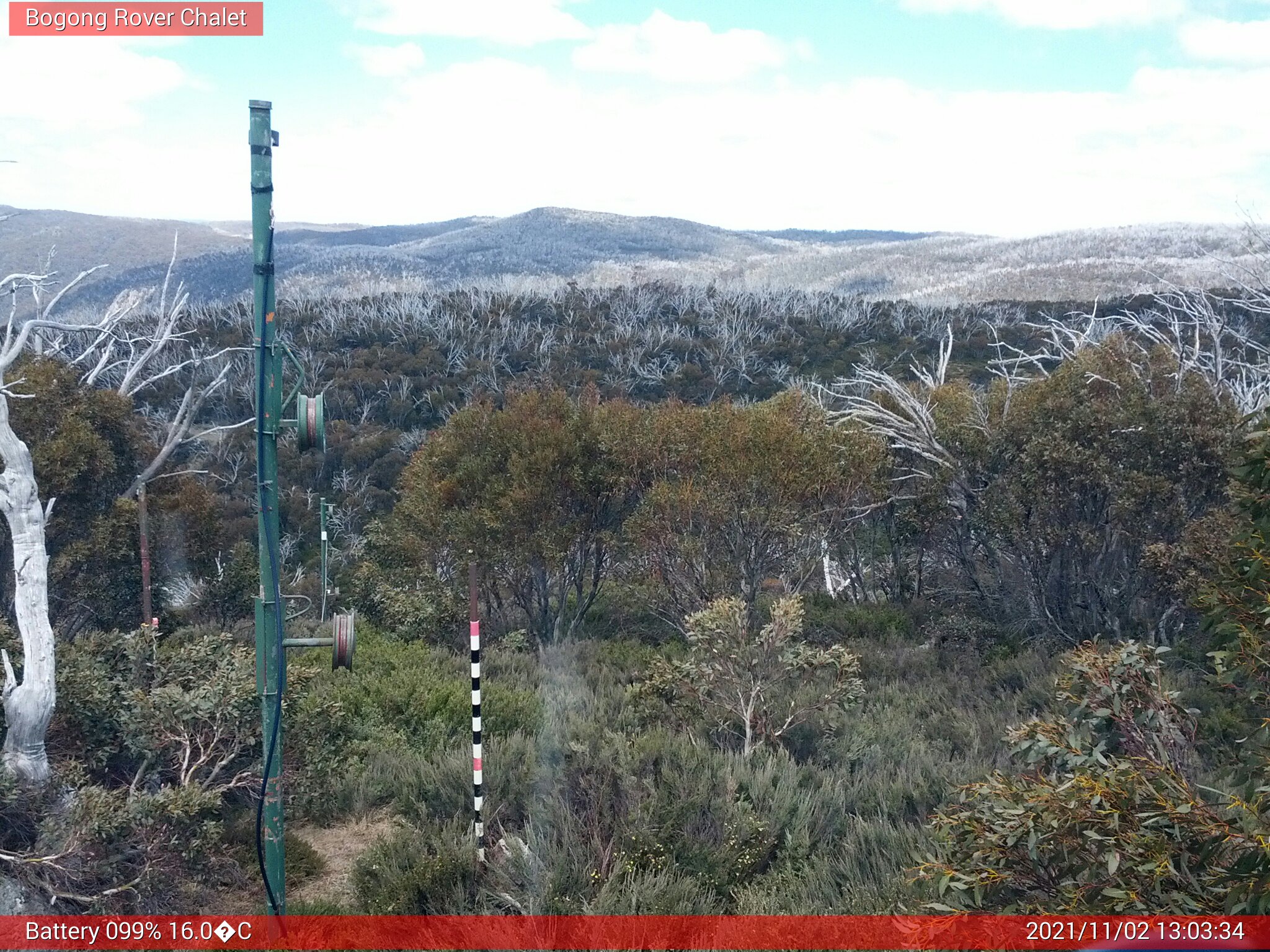 Bogong Web Cam 1:03pm Tuesday 2nd of November 2021