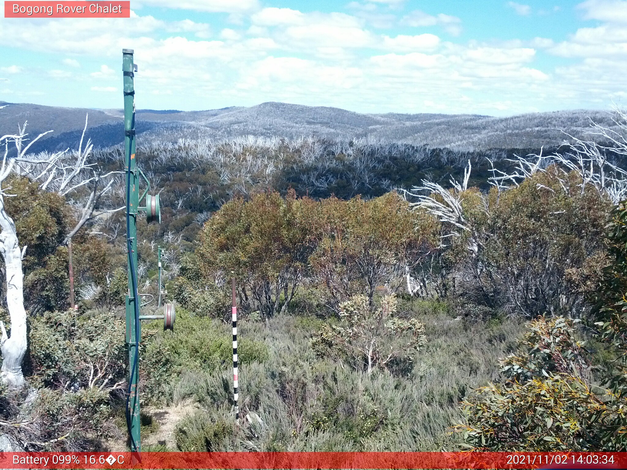 Bogong Web Cam 2:03pm Tuesday 2nd of November 2021