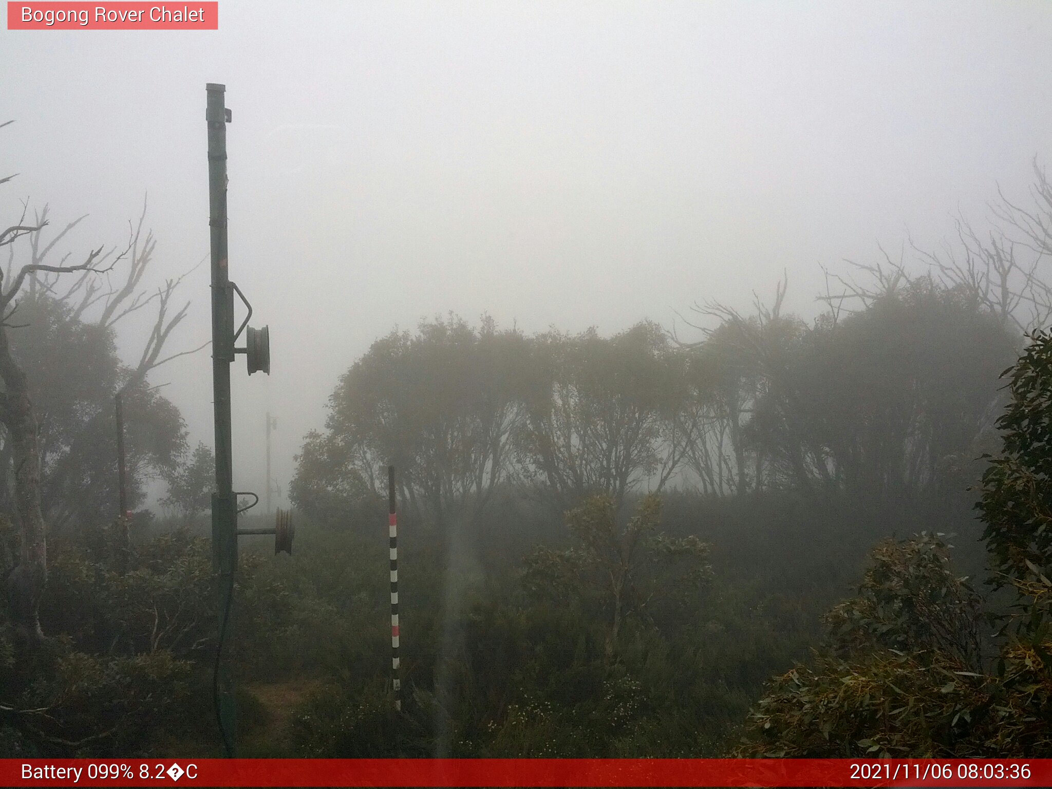 Bogong Web Cam 8:03am Saturday 6th of November 2021