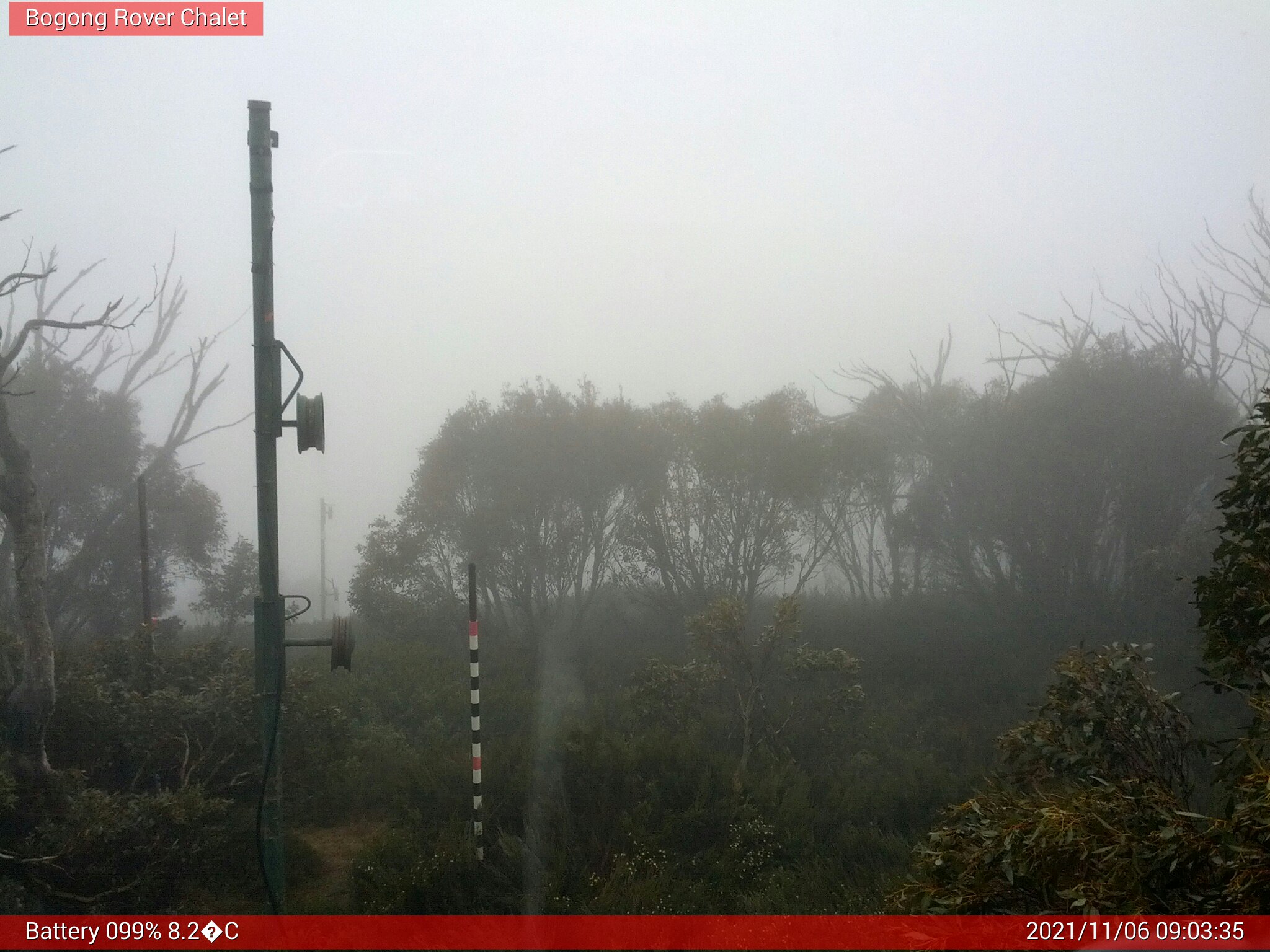 Bogong Web Cam 9:03am Saturday 6th of November 2021