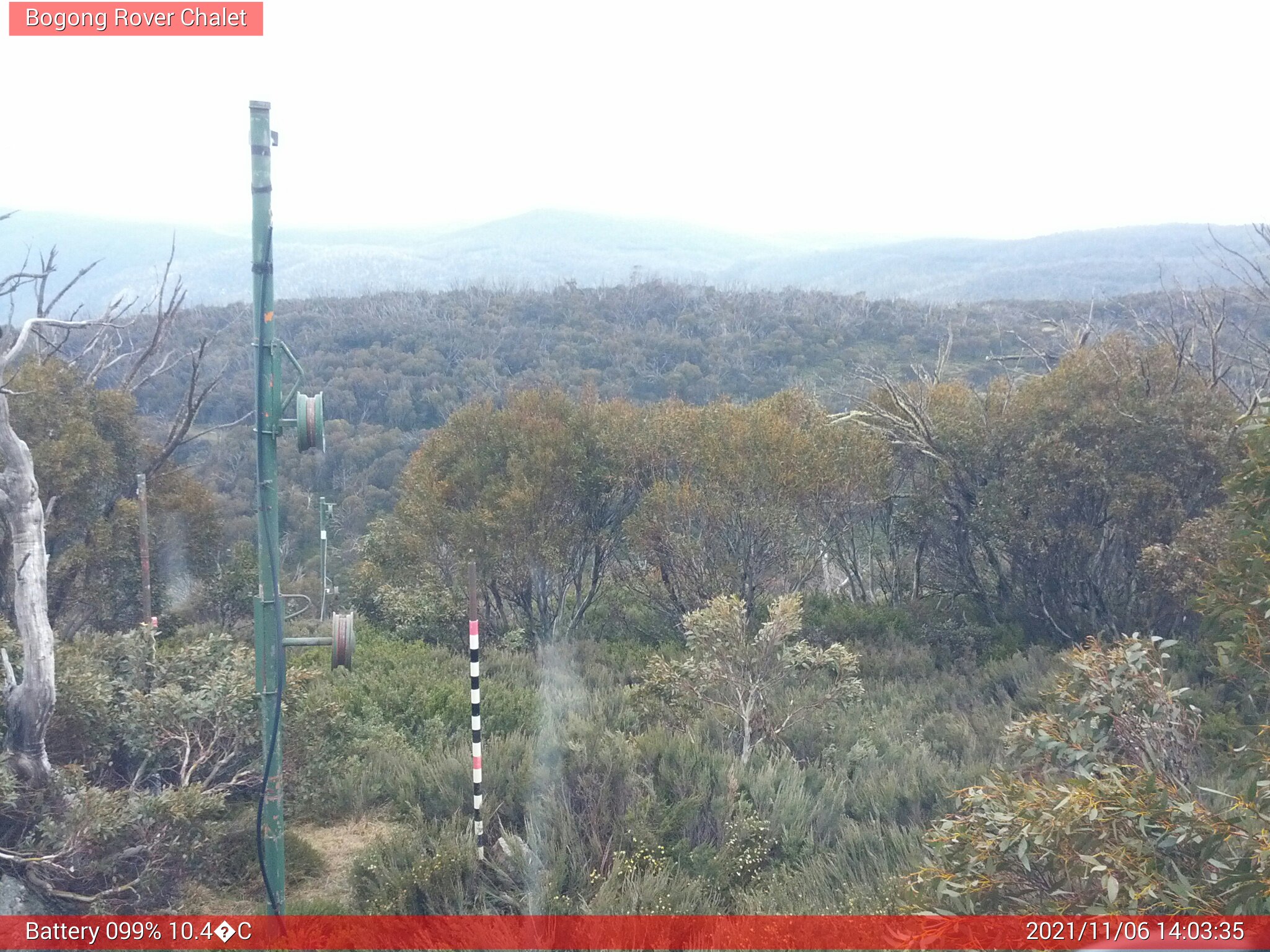 Bogong Web Cam 2:03pm Saturday 6th of November 2021