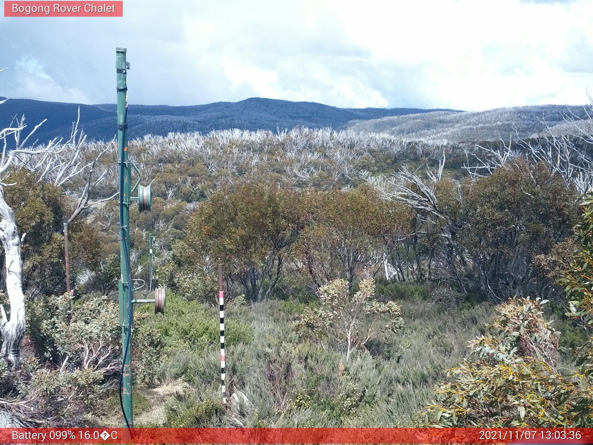 Bogong Web Cam 1:03pm Sunday 7th of November 2021