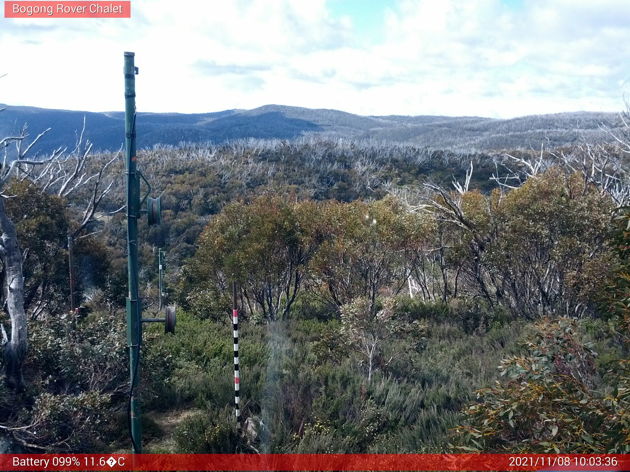 Bogong Web Cam 10:03am Monday 8th of November 2021