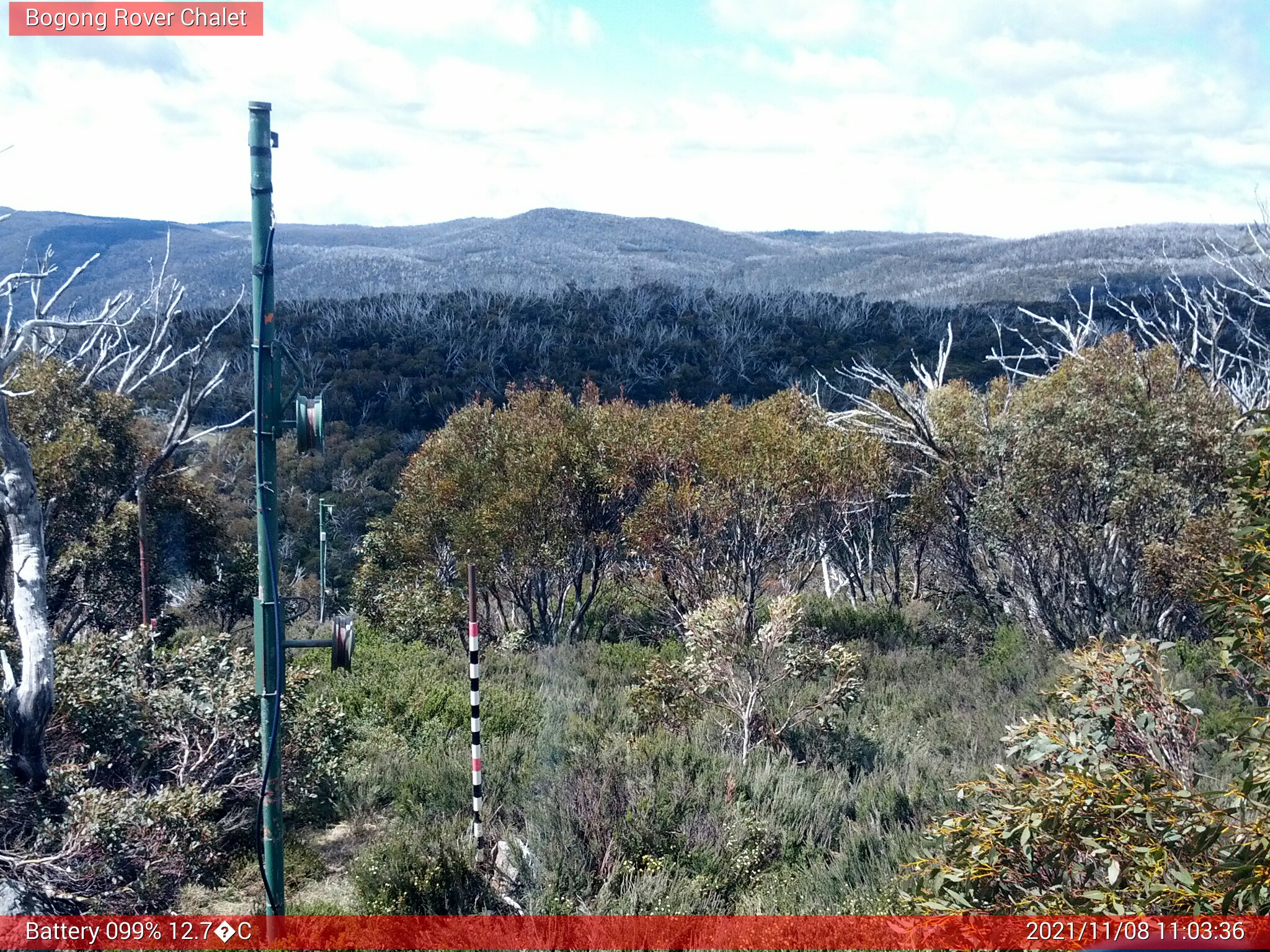 Bogong Web Cam 11:03am Monday 8th of November 2021