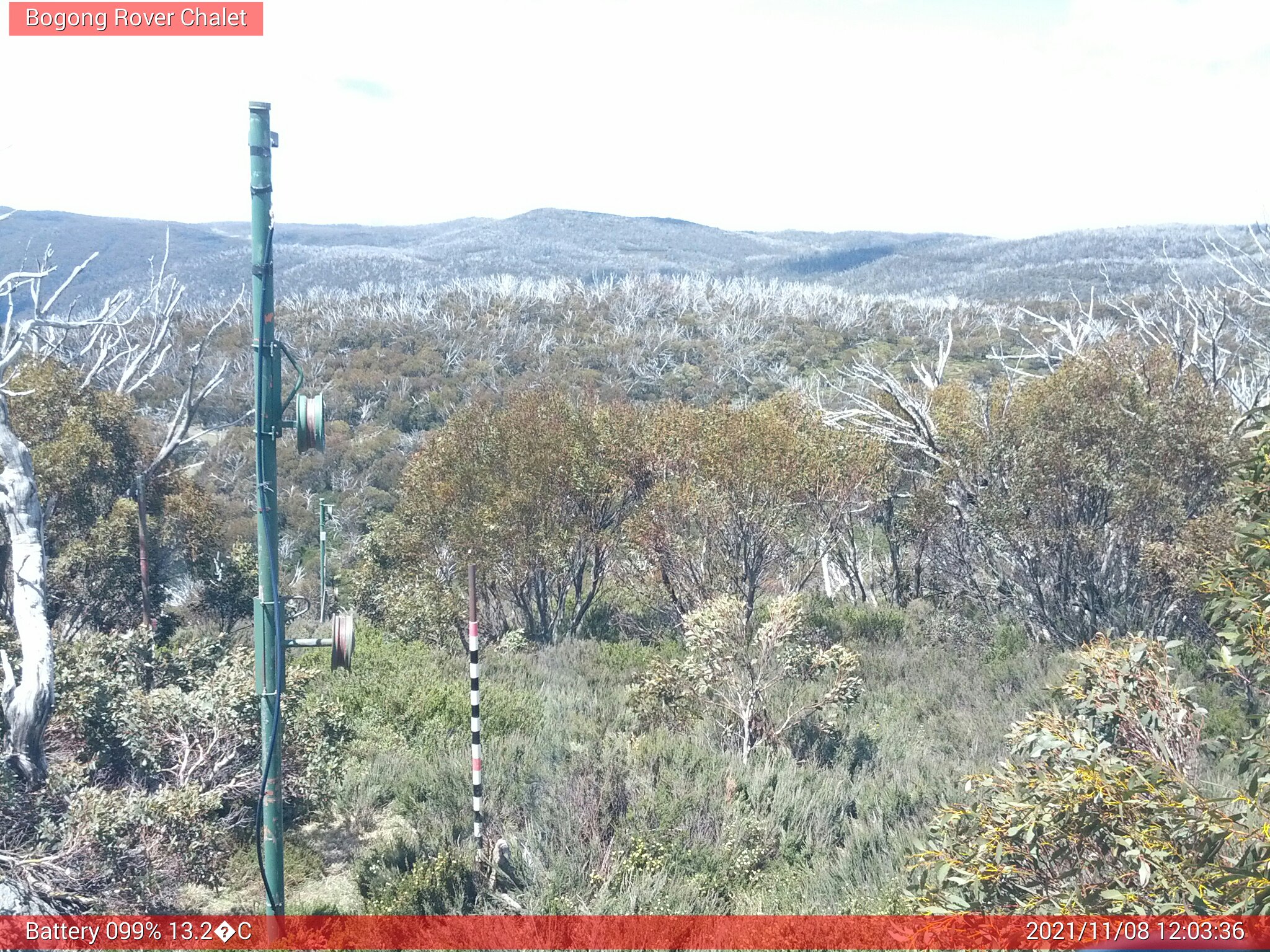 Bogong Web Cam 12:03pm Monday 8th of November 2021