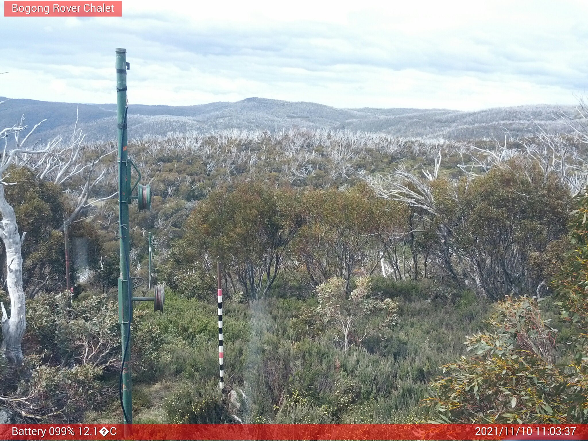 Bogong Web Cam 11:03am Wednesday 10th of November 2021