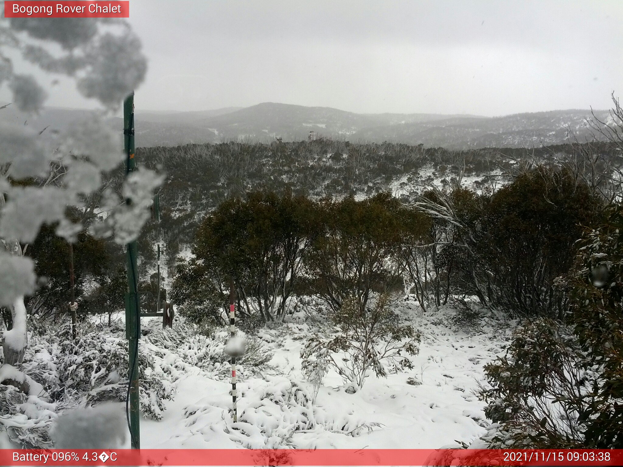 Bogong Web Cam 9:03am Monday 15th of November 2021