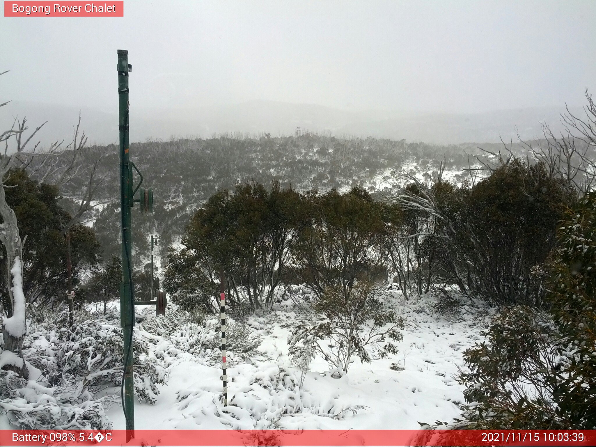 Bogong Web Cam 10:03am Monday 15th of November 2021