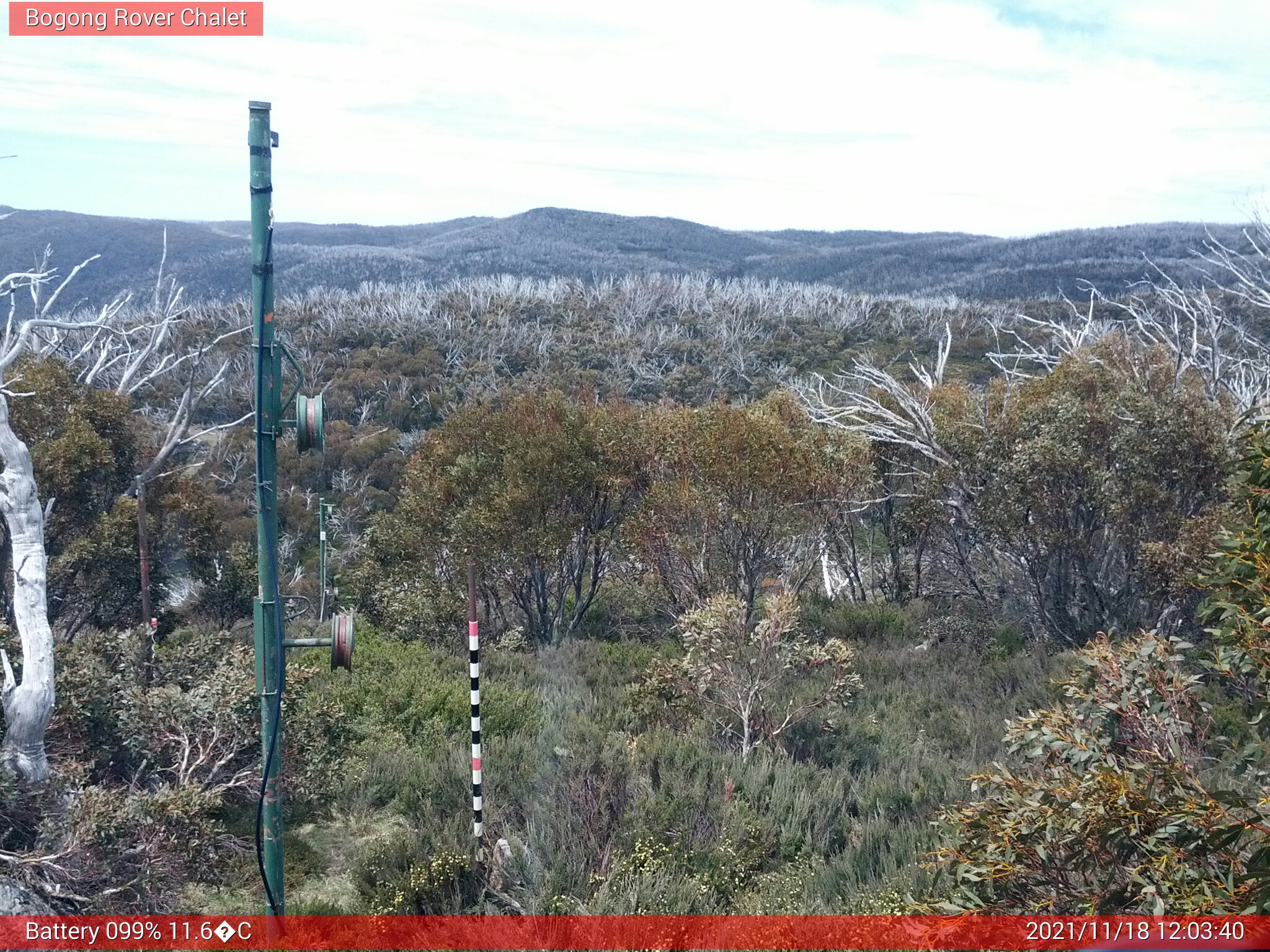 Bogong Web Cam 12:03pm Thursday 18th of November 2021