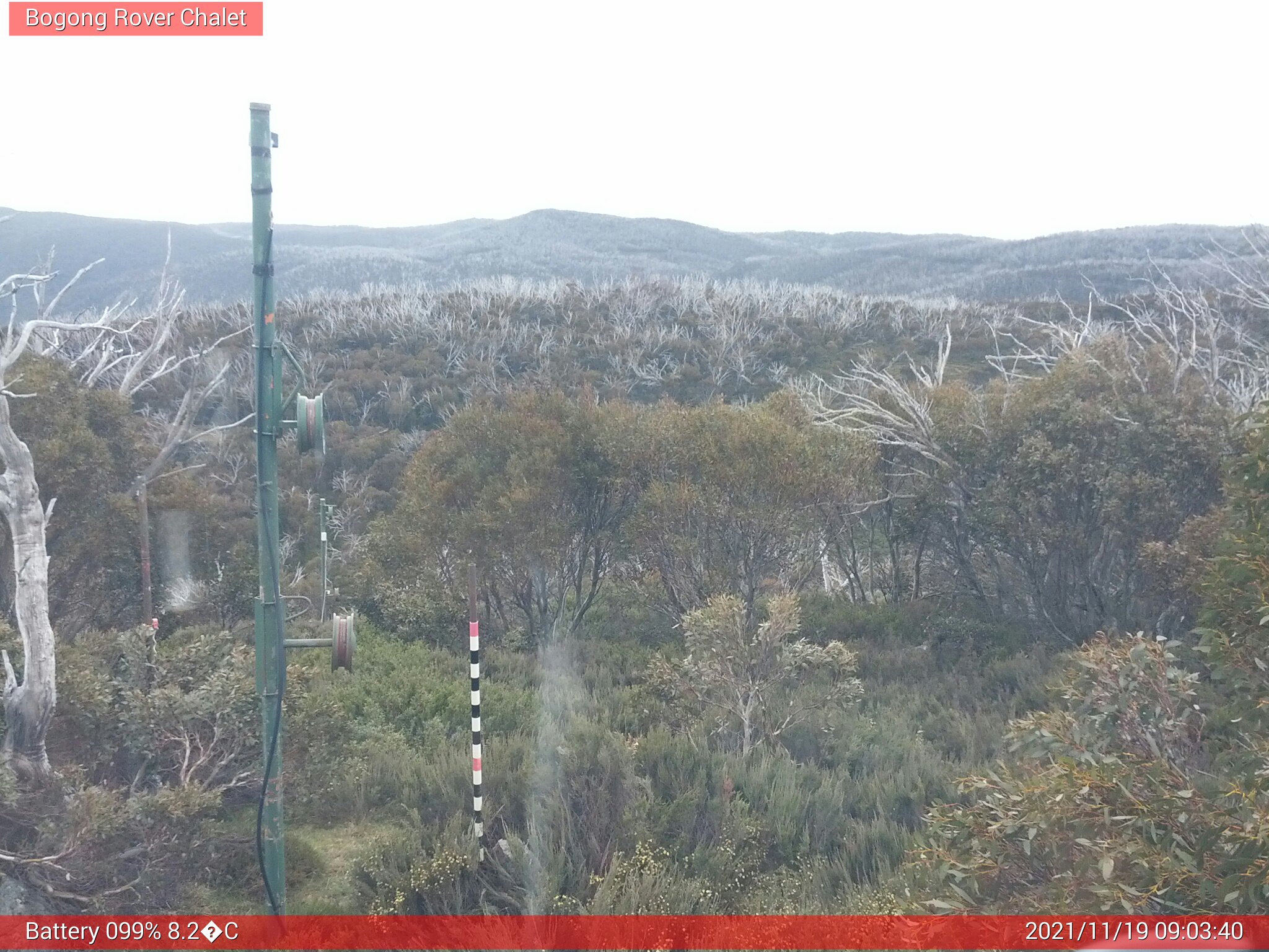 Bogong Web Cam 9:03am Friday 19th of November 2021