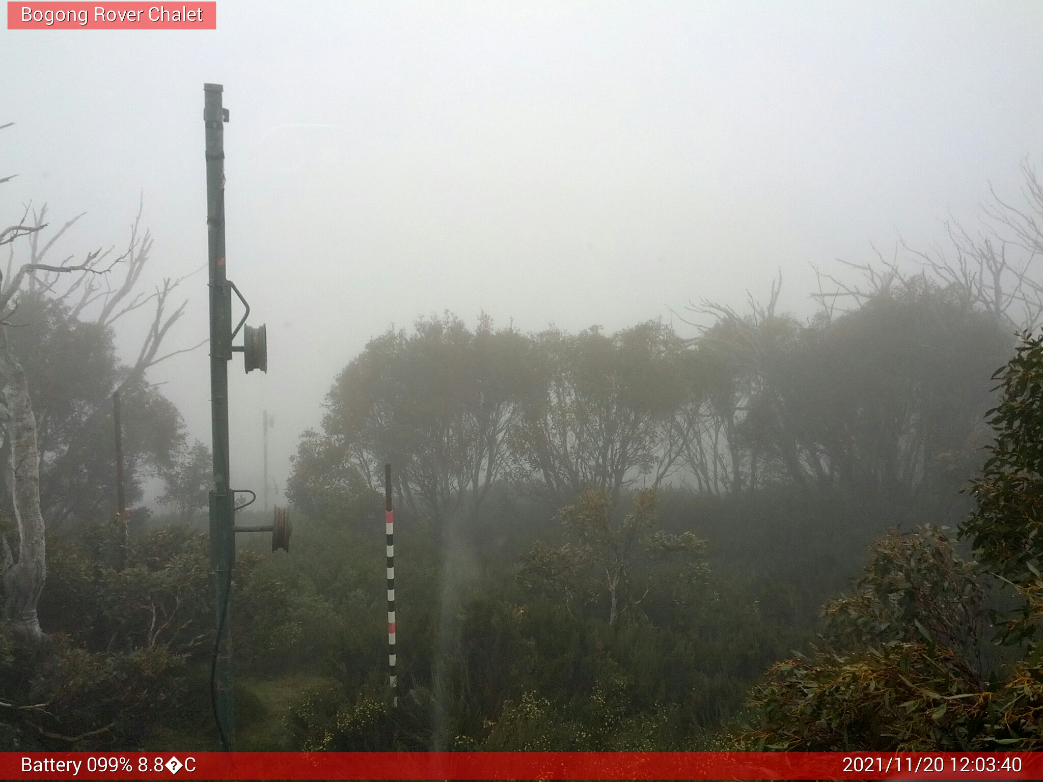 Bogong Web Cam 12:03pm Saturday 20th of November 2021