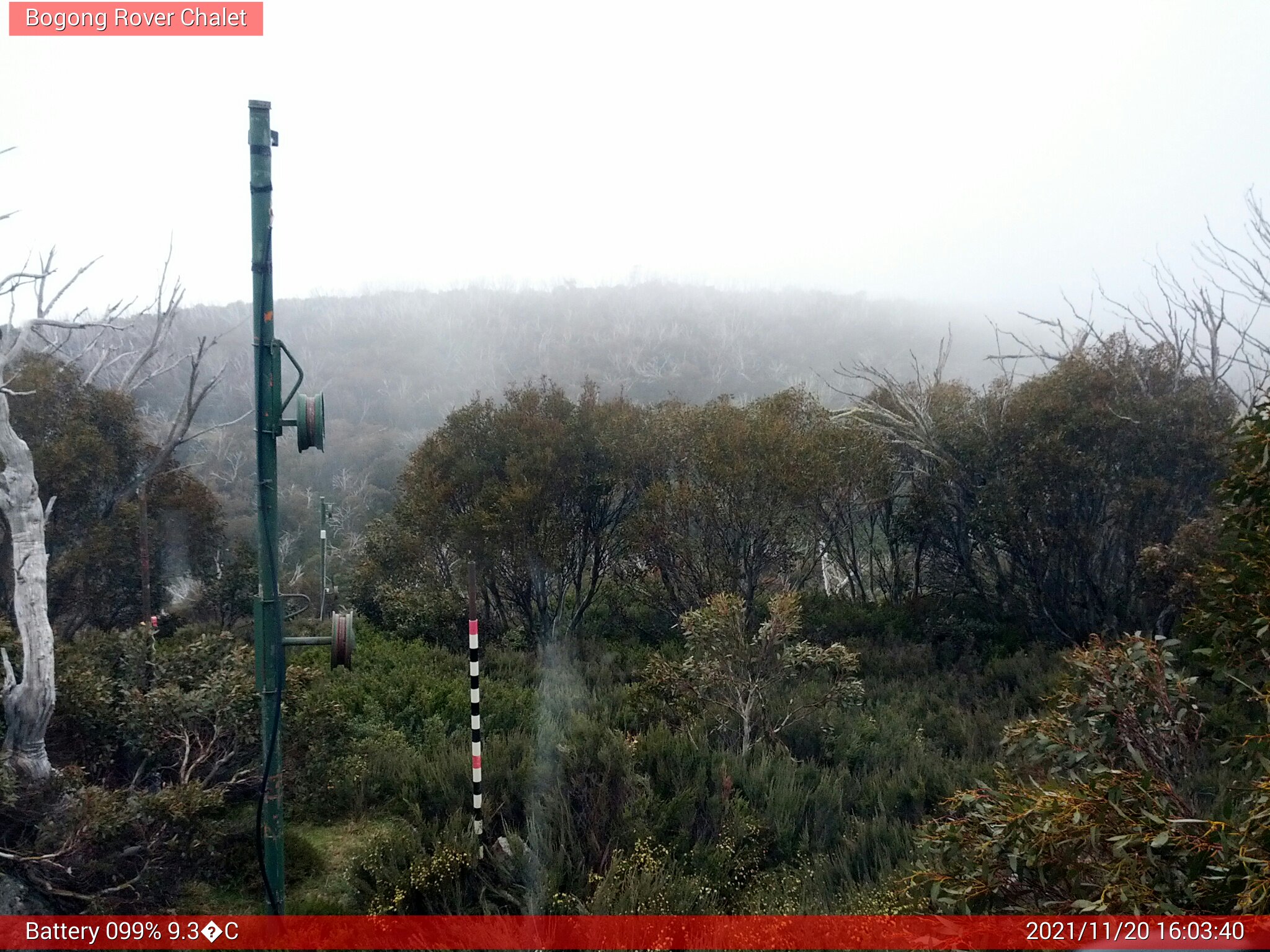 Bogong Web Cam 4:03pm Saturday 20th of November 2021