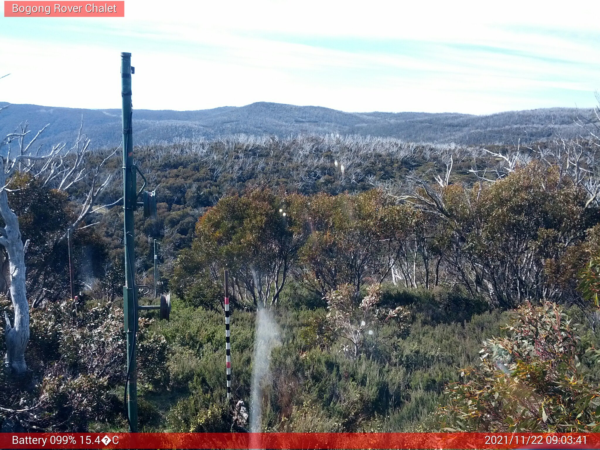 Bogong Web Cam 9:03am Monday 22nd of November 2021