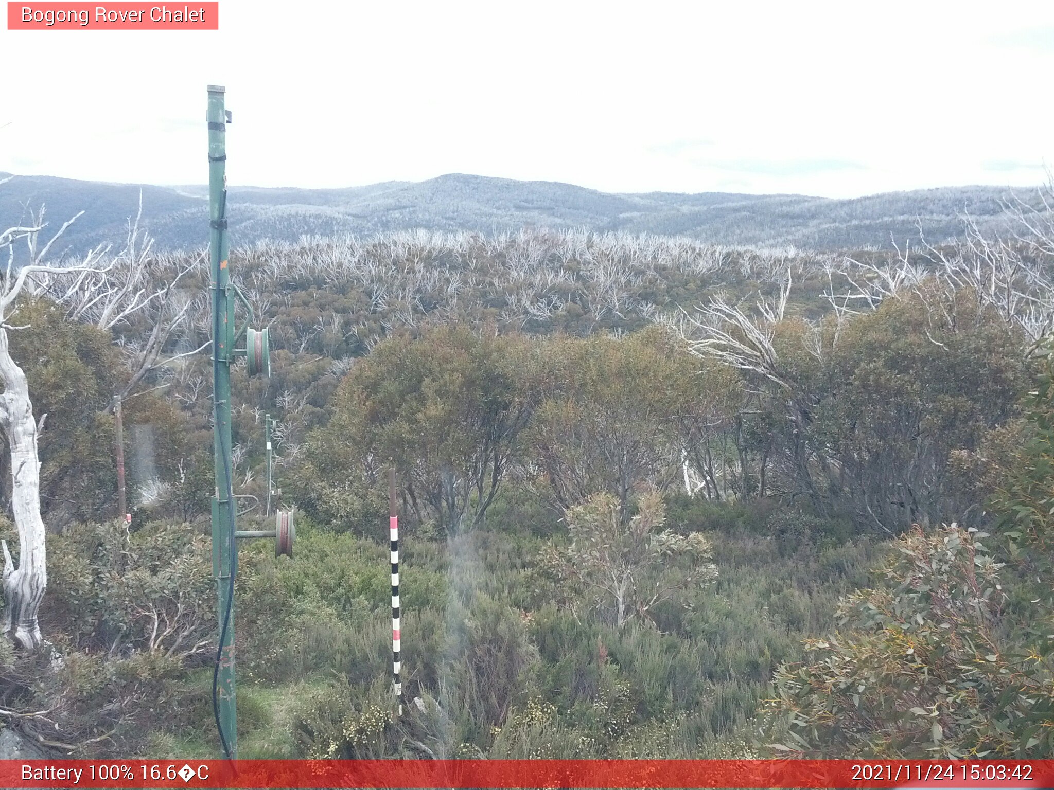 Bogong Web Cam 3:03pm Wednesday 24th of November 2021