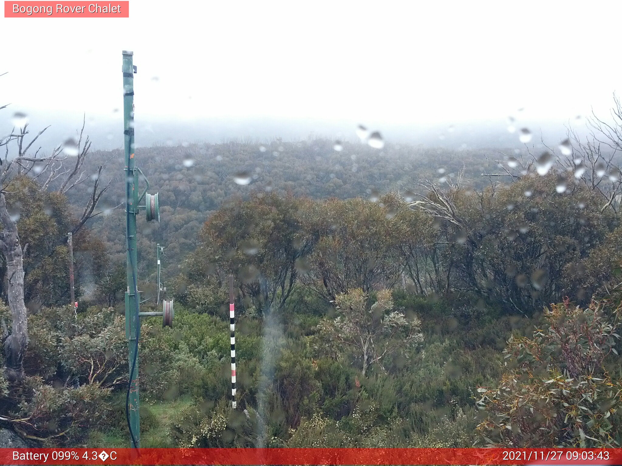 Bogong Web Cam 9:03am Saturday 27th of November 2021