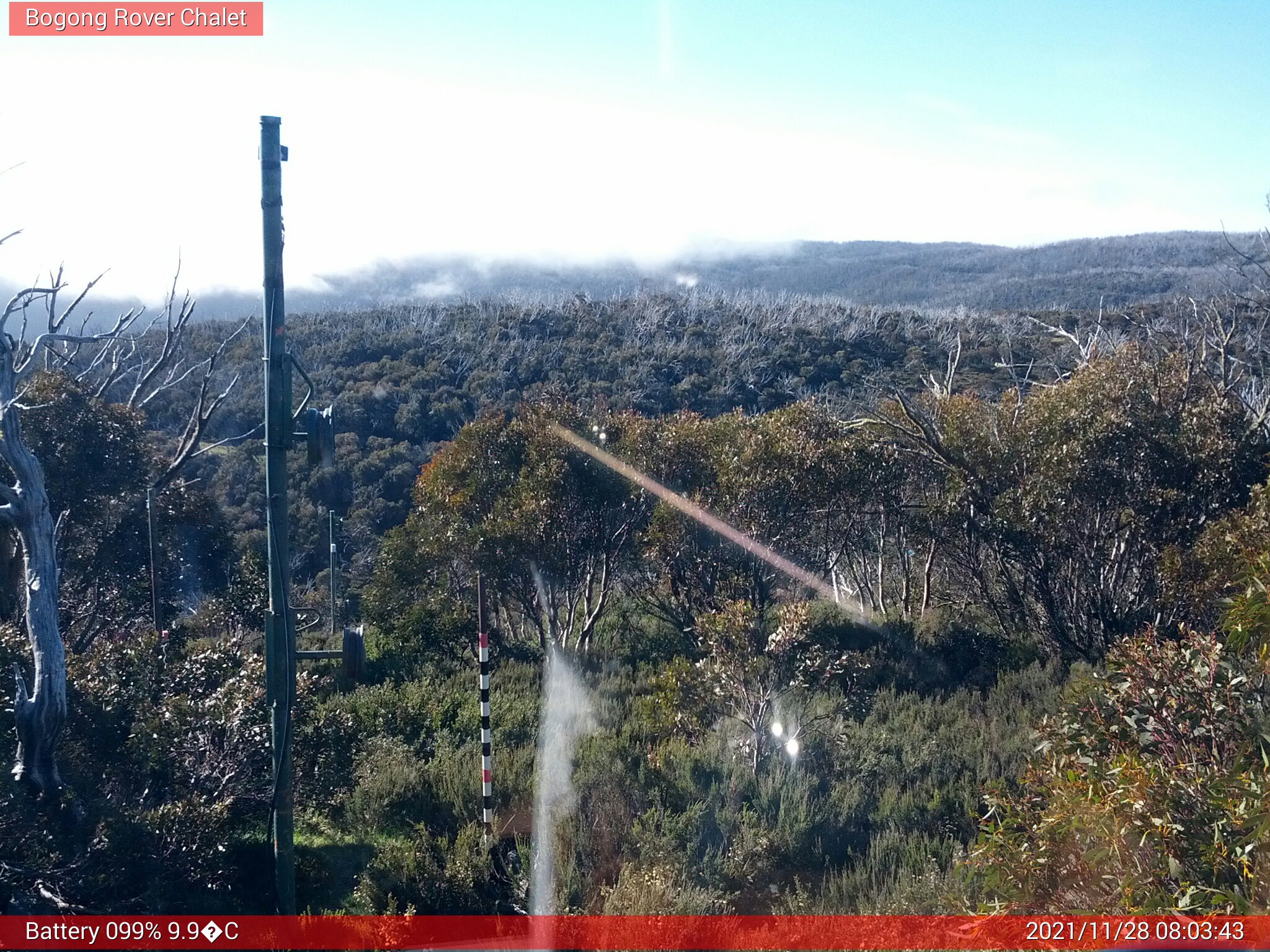 Bogong Web Cam 8:03am Sunday 28th of November 2021