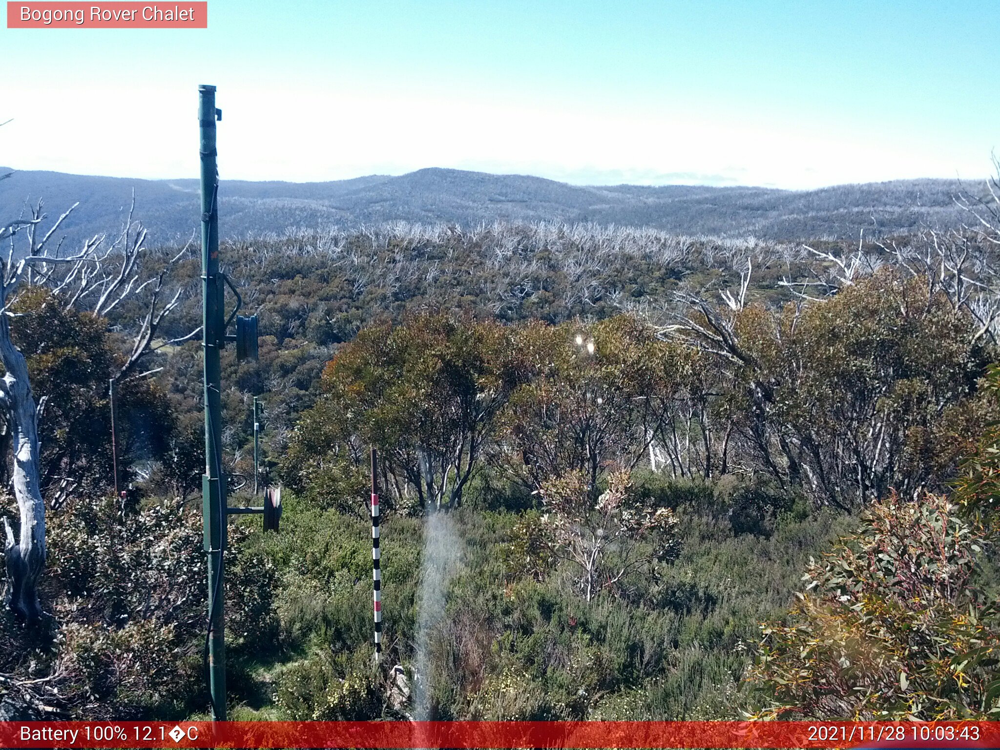 Bogong Web Cam 10:03am Sunday 28th of November 2021