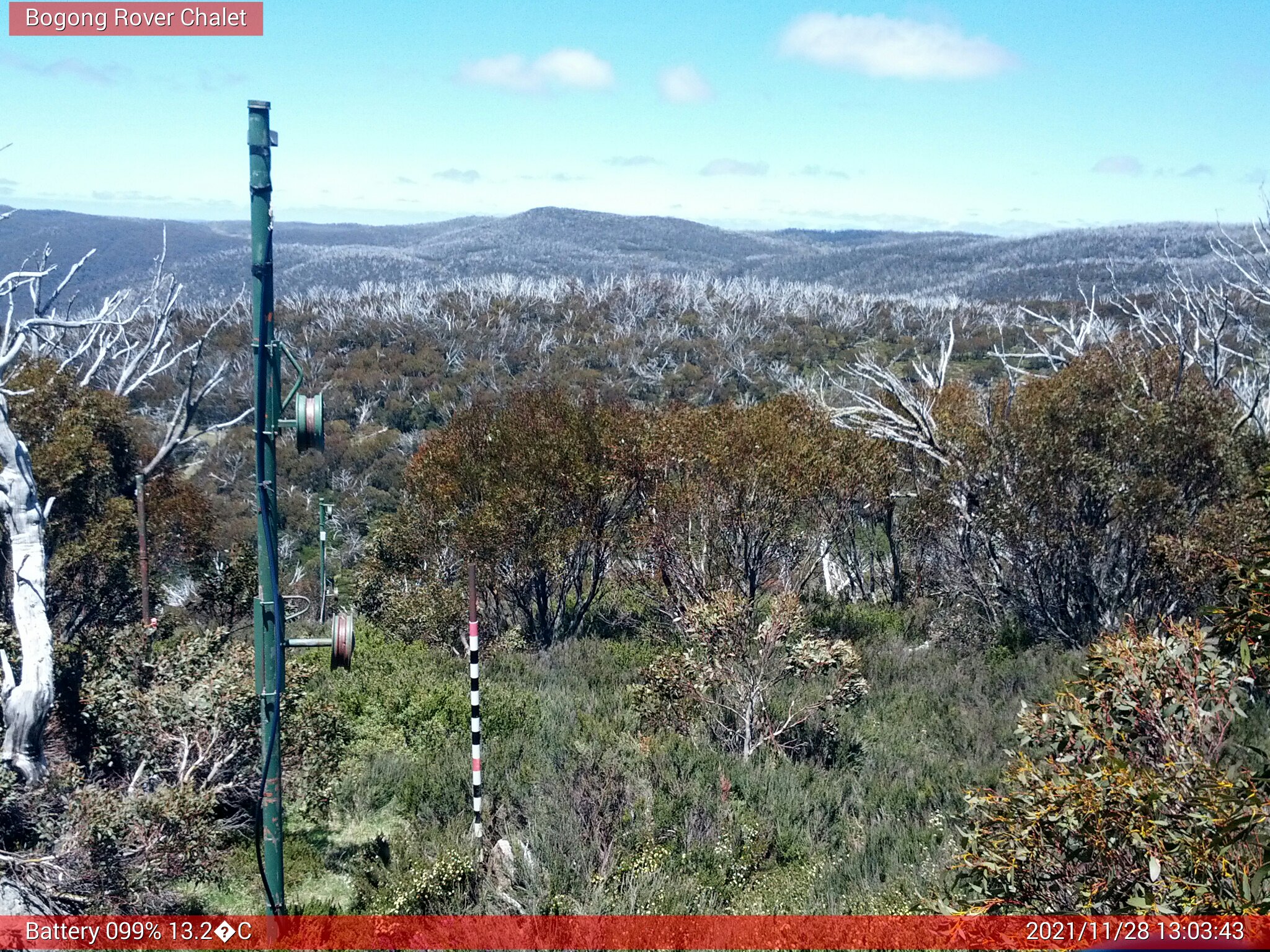 Bogong Web Cam 1:03pm Sunday 28th of November 2021