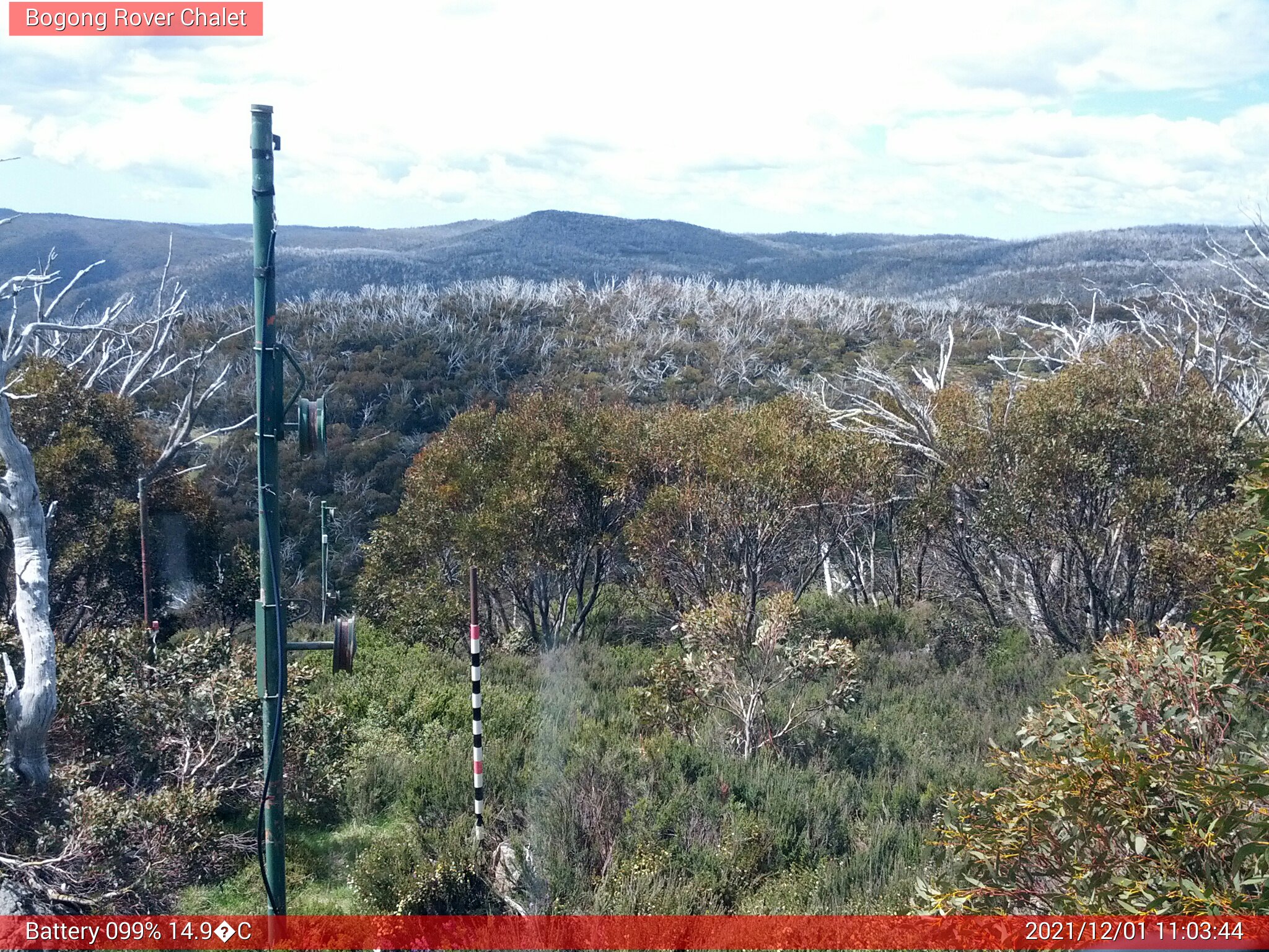 Bogong Web Cam 11:03am Wednesday 1st of December 2021