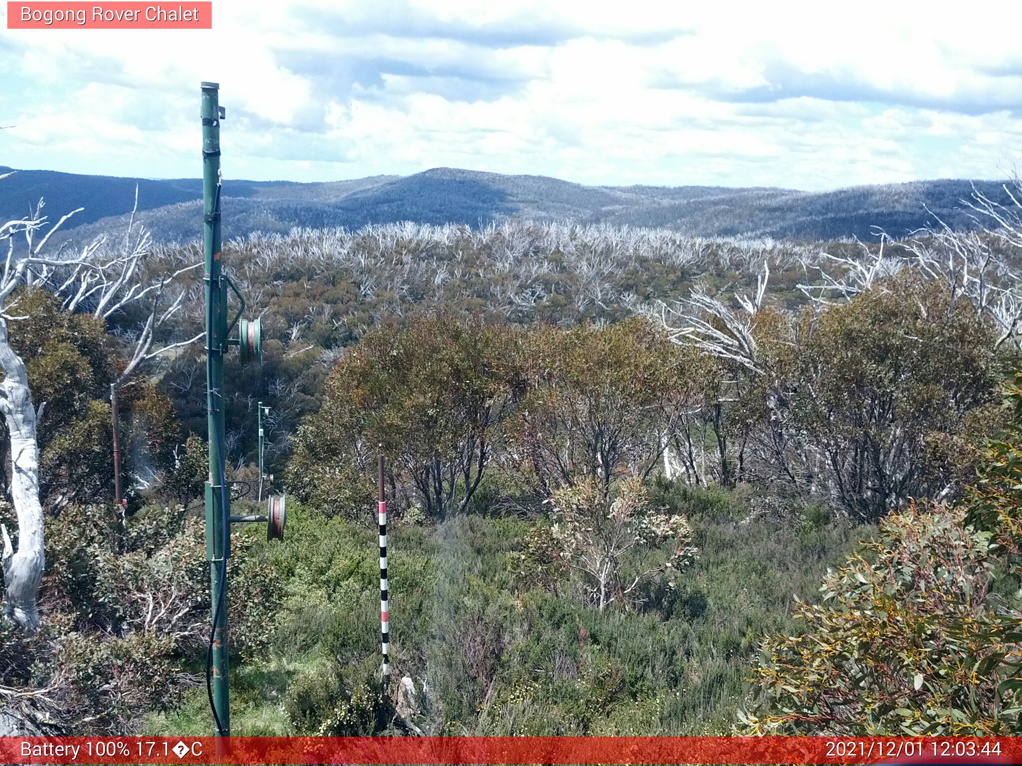 Bogong Web Cam 12:03pm Wednesday 1st of December 2021