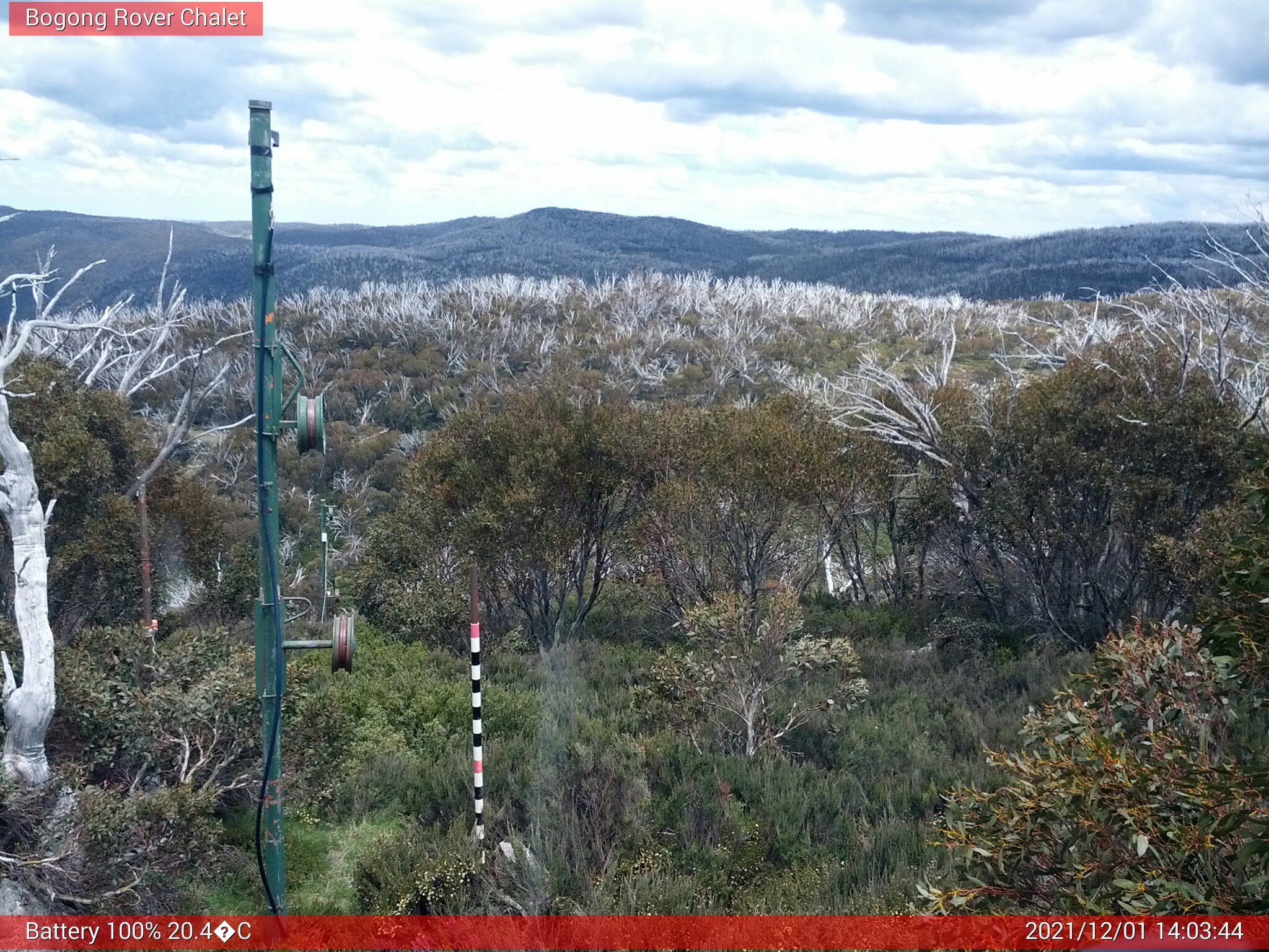 Bogong Web Cam 2:03pm Wednesday 1st of December 2021