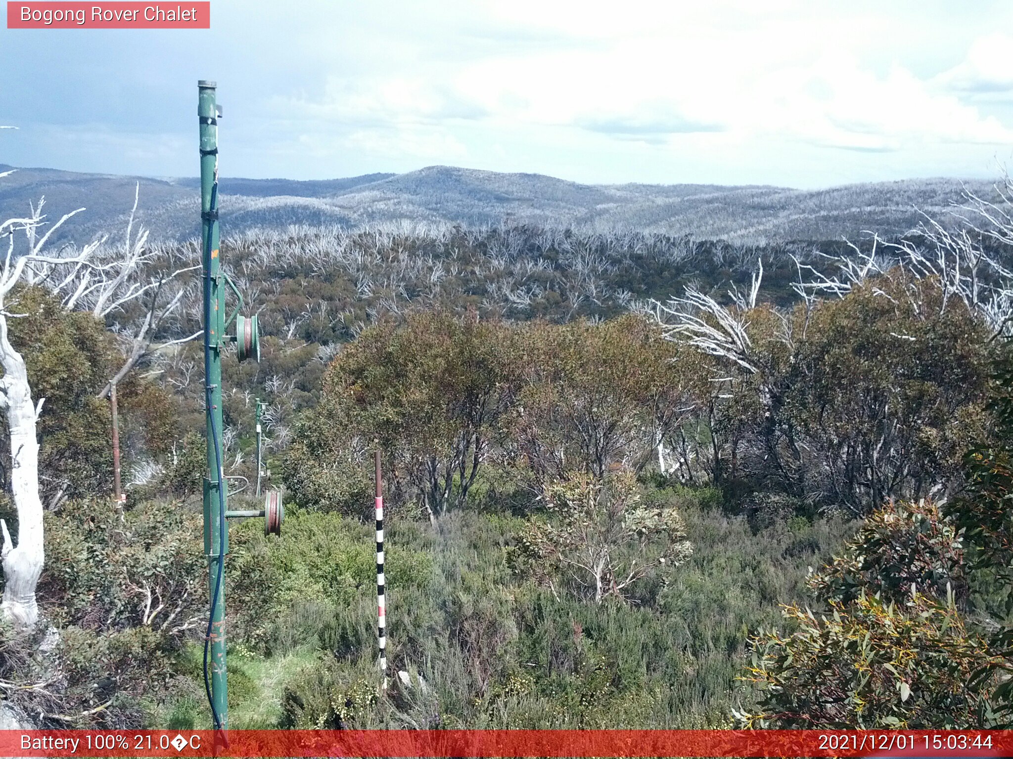 Bogong Web Cam 3:03pm Wednesday 1st of December 2021