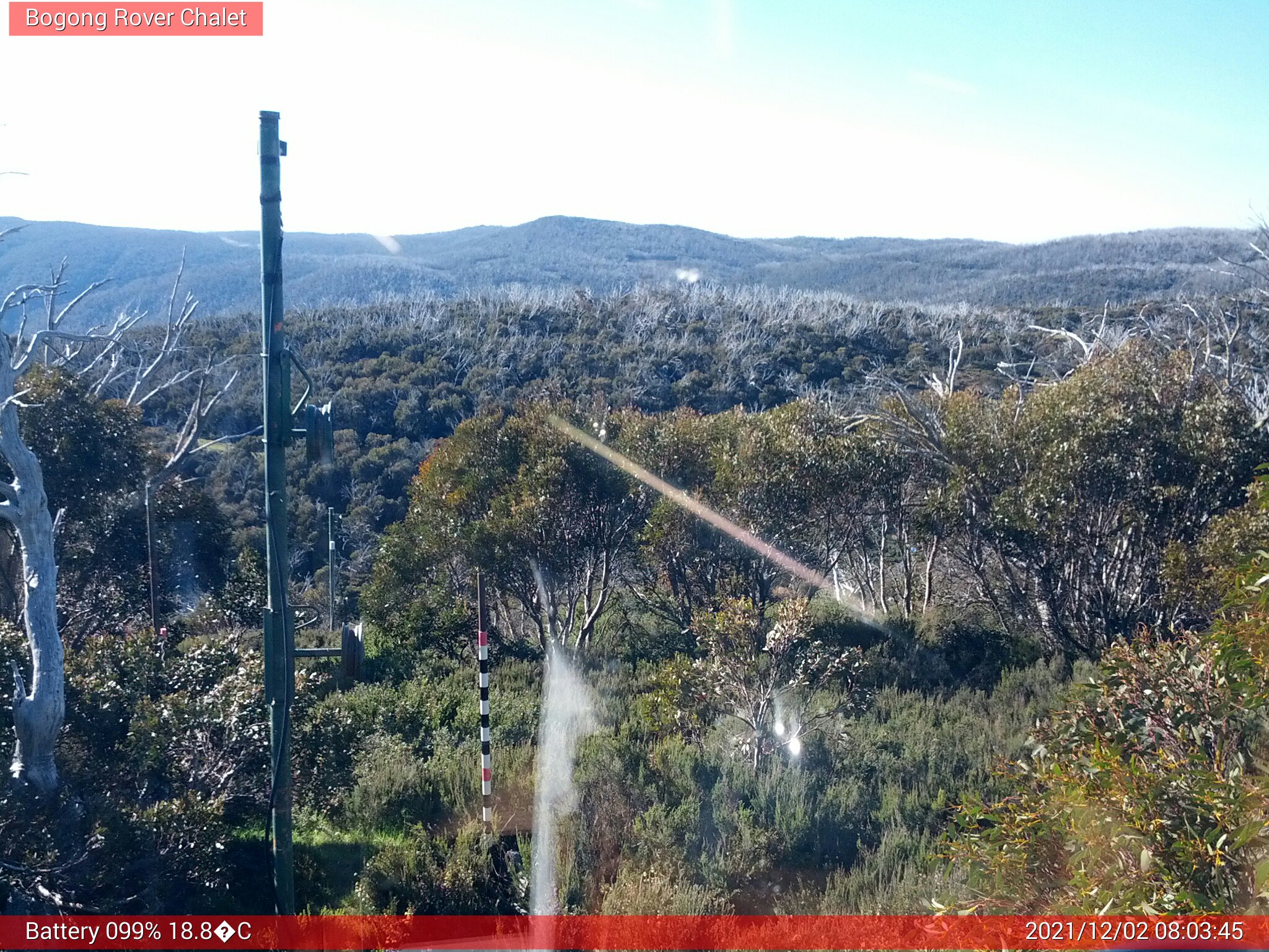 Bogong Web Cam 8:03am Thursday 2nd of December 2021