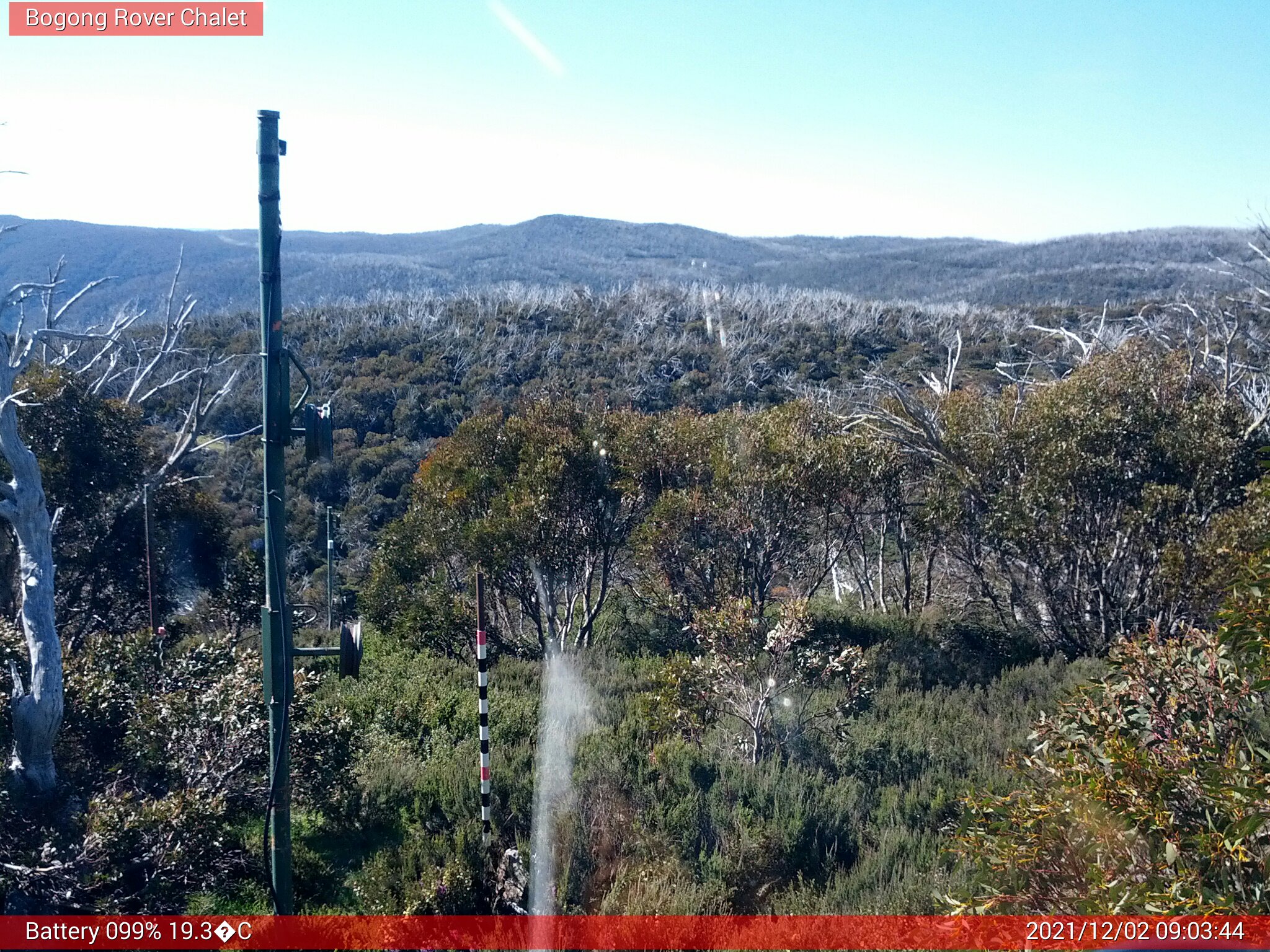 Bogong Web Cam 9:03am Thursday 2nd of December 2021