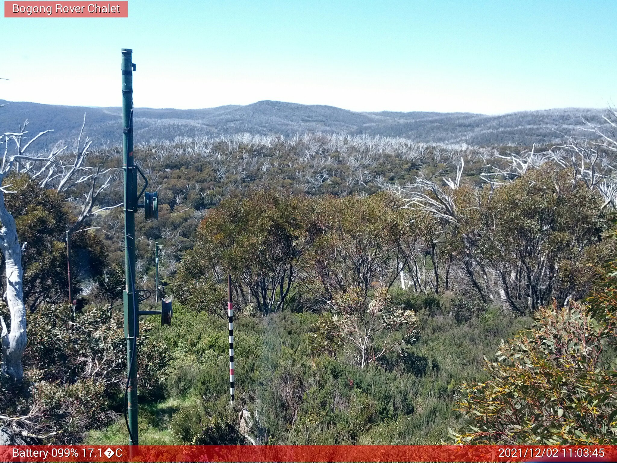 Bogong Web Cam 11:03am Thursday 2nd of December 2021