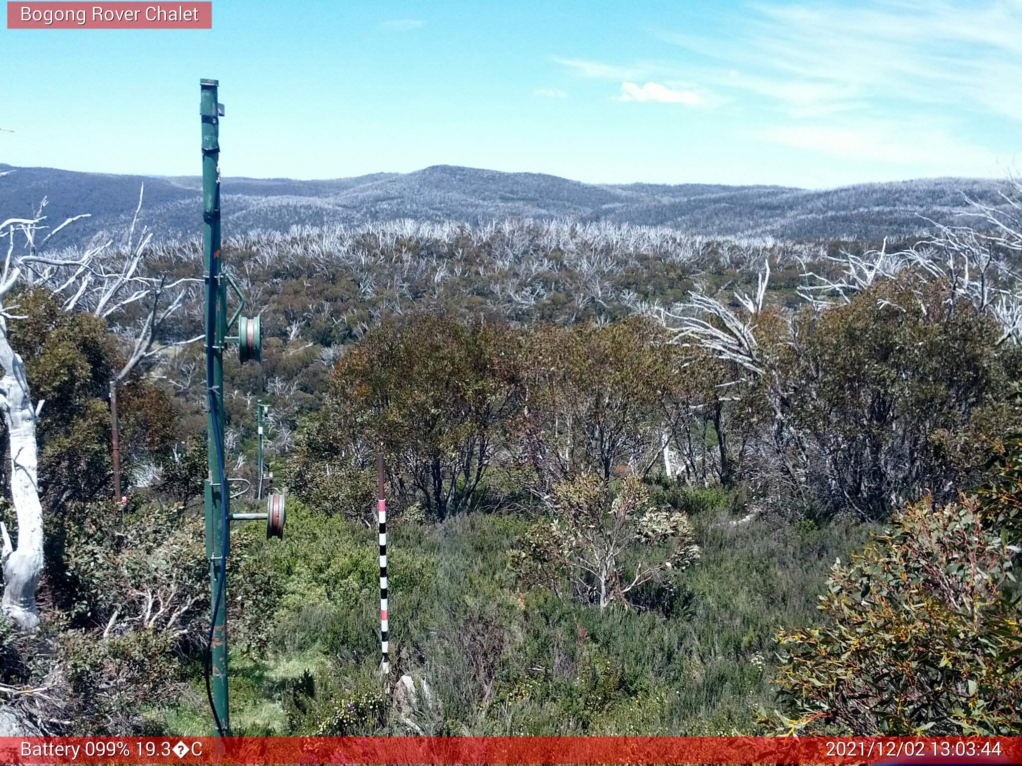 Bogong Web Cam 1:03pm Thursday 2nd of December 2021