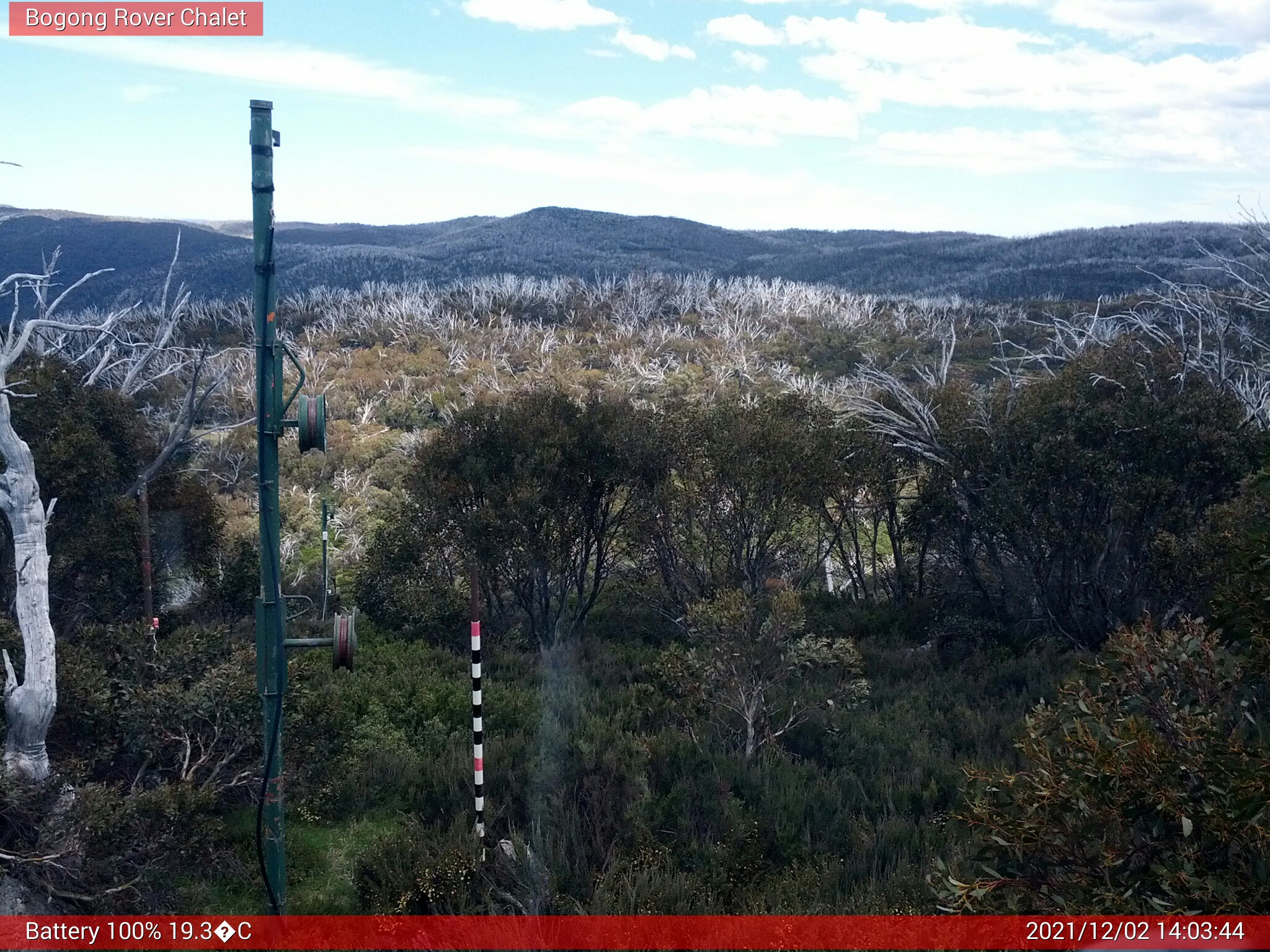 Bogong Web Cam 2:03pm Thursday 2nd of December 2021