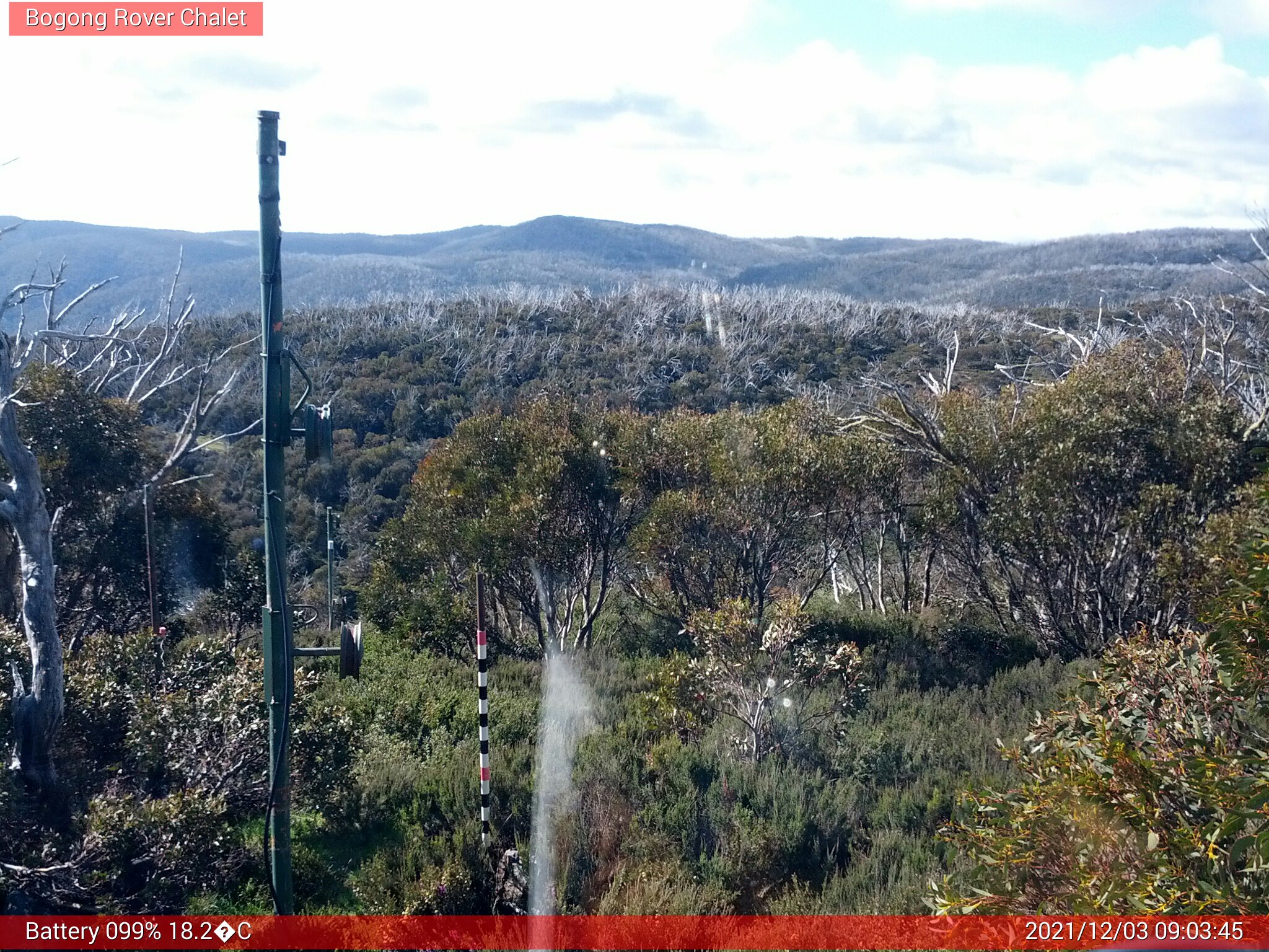 Bogong Web Cam 9:03am Friday 3rd of December 2021