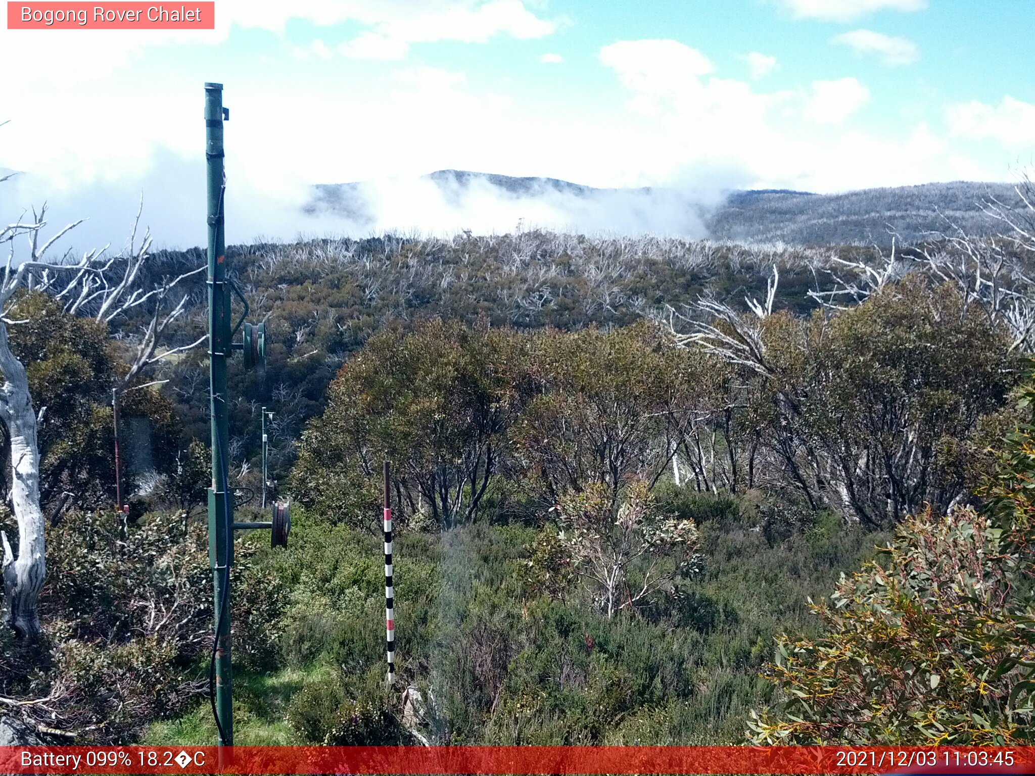 Bogong Web Cam 11:03am Friday 3rd of December 2021