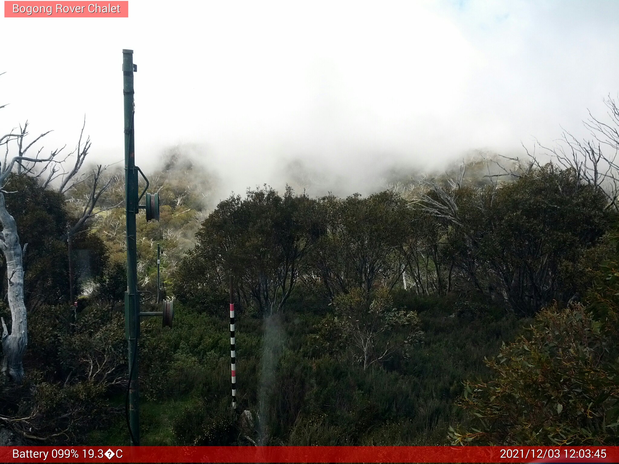 Bogong Web Cam 12:03pm Friday 3rd of December 2021