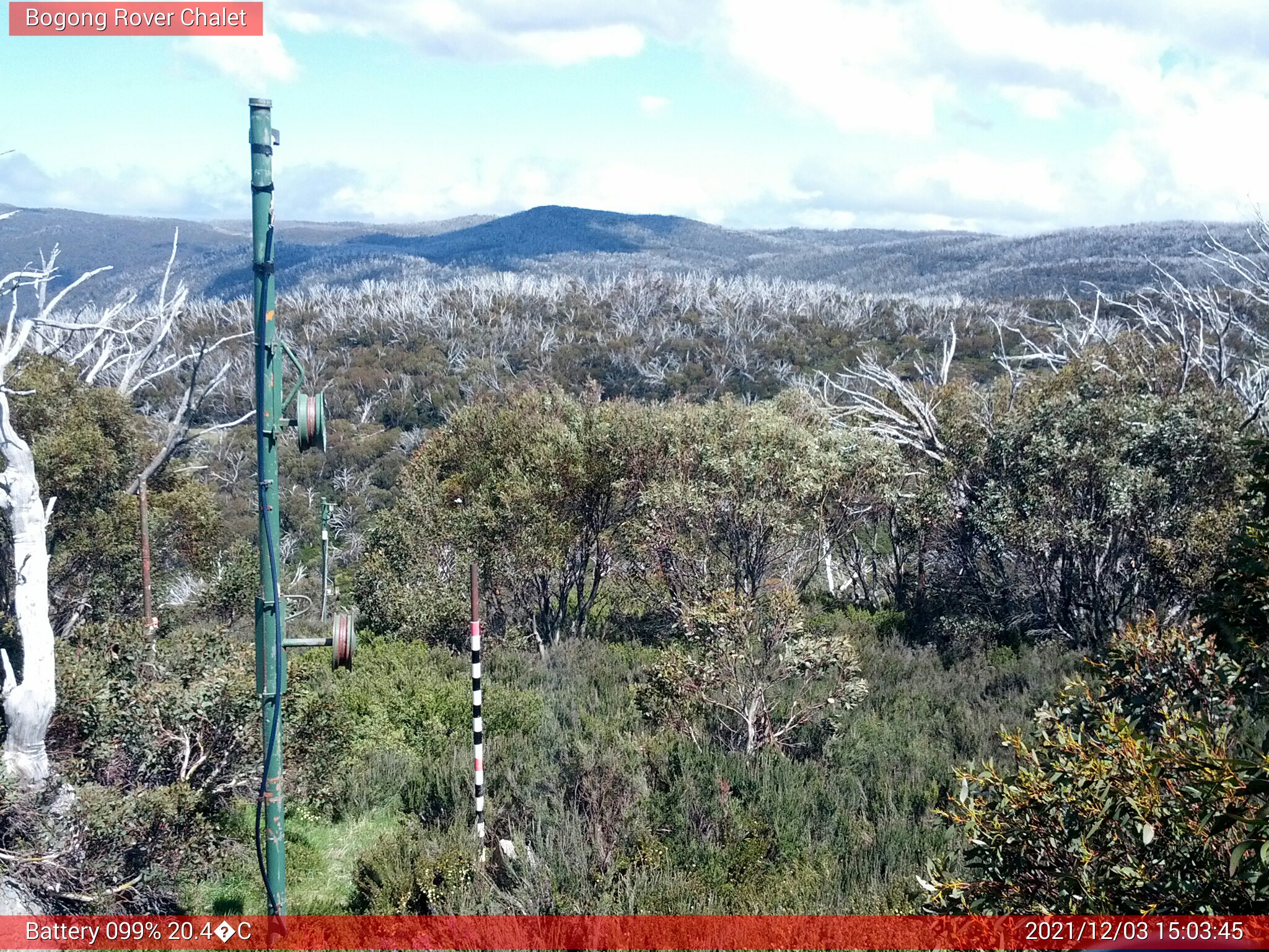 Bogong Web Cam 3:03pm Friday 3rd of December 2021