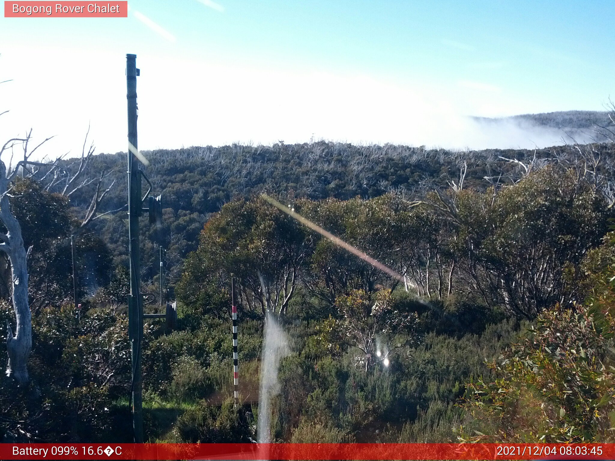 Bogong Web Cam 8:03am Saturday 4th of December 2021