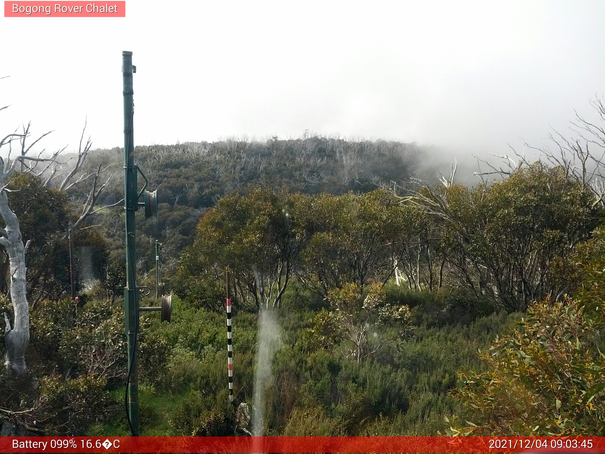 Bogong Web Cam 9:03am Saturday 4th of December 2021