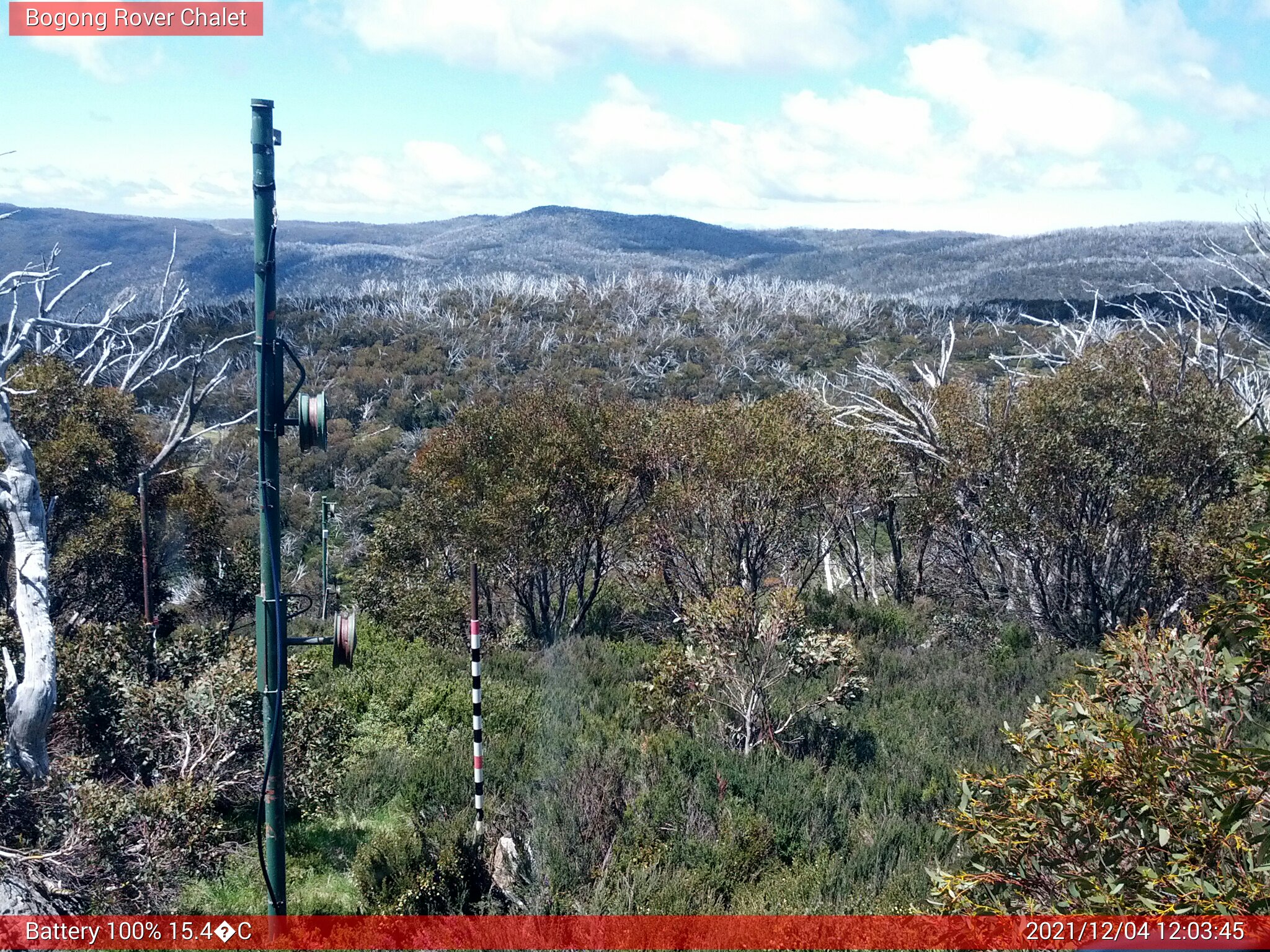 Bogong Web Cam 12:03pm Saturday 4th of December 2021