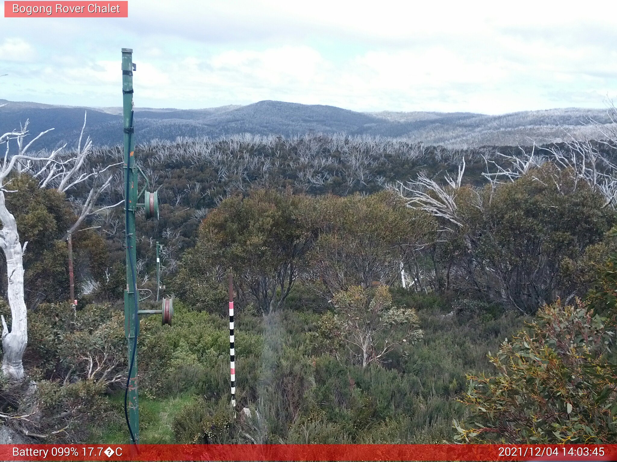 Bogong Web Cam 2:03pm Saturday 4th of December 2021