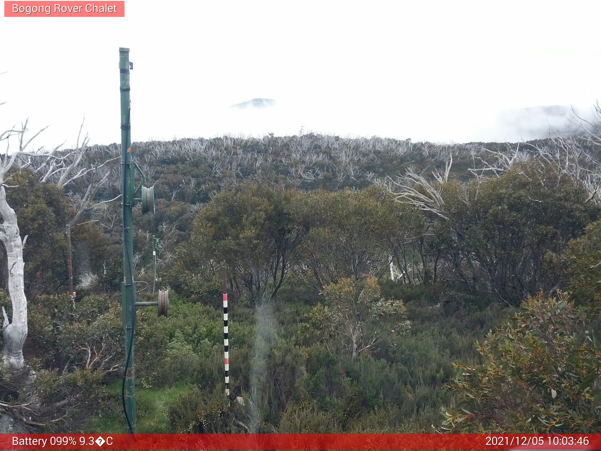 Bogong Web Cam 10:03am Sunday 5th of December 2021