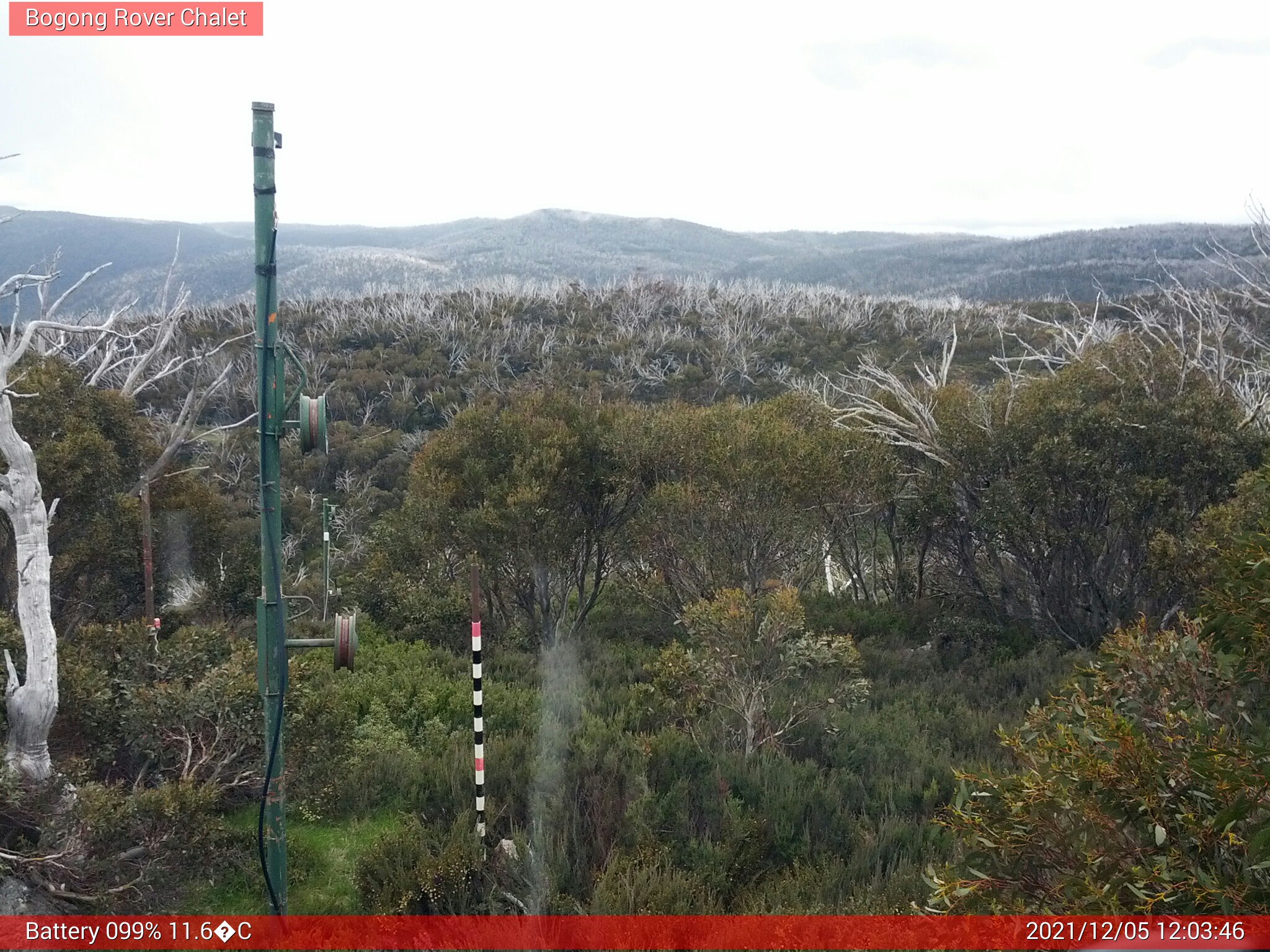 Bogong Web Cam 12:03pm Sunday 5th of December 2021